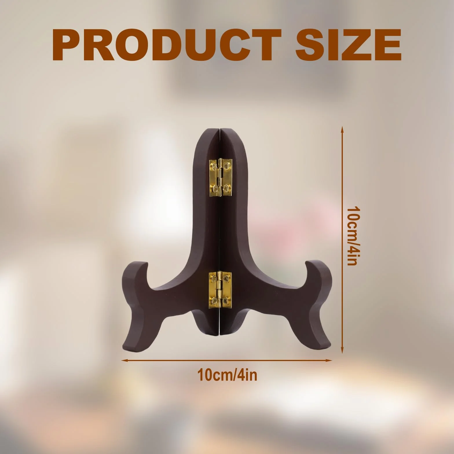 Penitue 2pz Supporti Espositivi in Legno, 10cm Cavalletto Pieghevole Porta-Piatti Supporto Espositivo Decorativo per Cornici per Libri Piatti Foto Certificati Decorazione Casa & Ufficio
