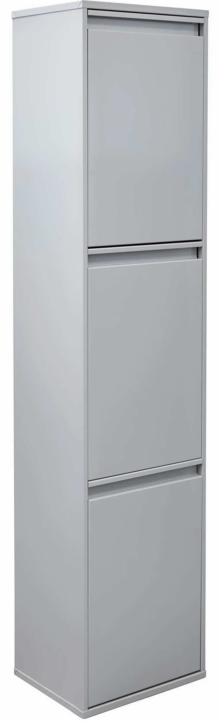 Arregui Basic CR302-B Pattumiera Differenziata 3 Scomparti | 3x 17L (51L) | Contenitore in Acciaio da Interno | Mobile per Raccolta Differenziata | Cestino per Spazzatura da Cucina e Ufficio | Grigio