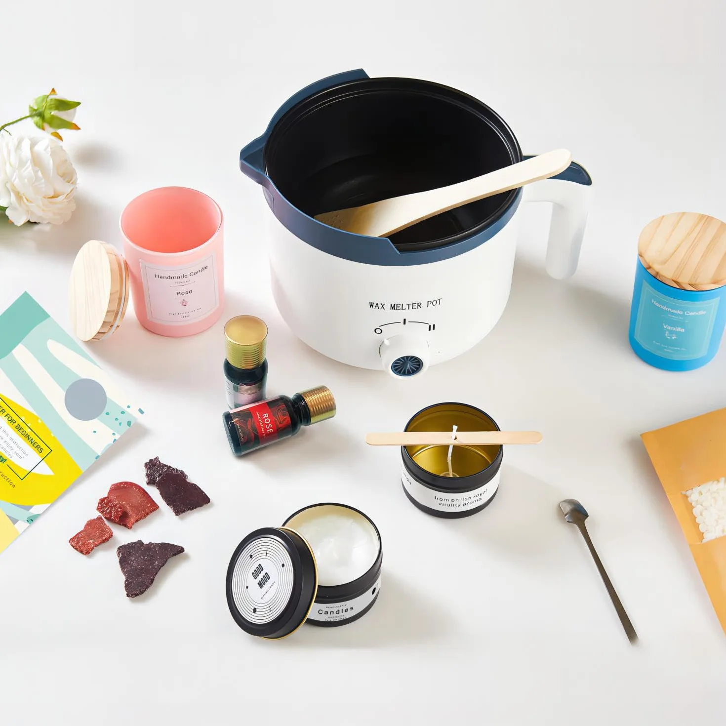 LINGQIAN Kit di produzione di candele, cera di soia per candele fai da te