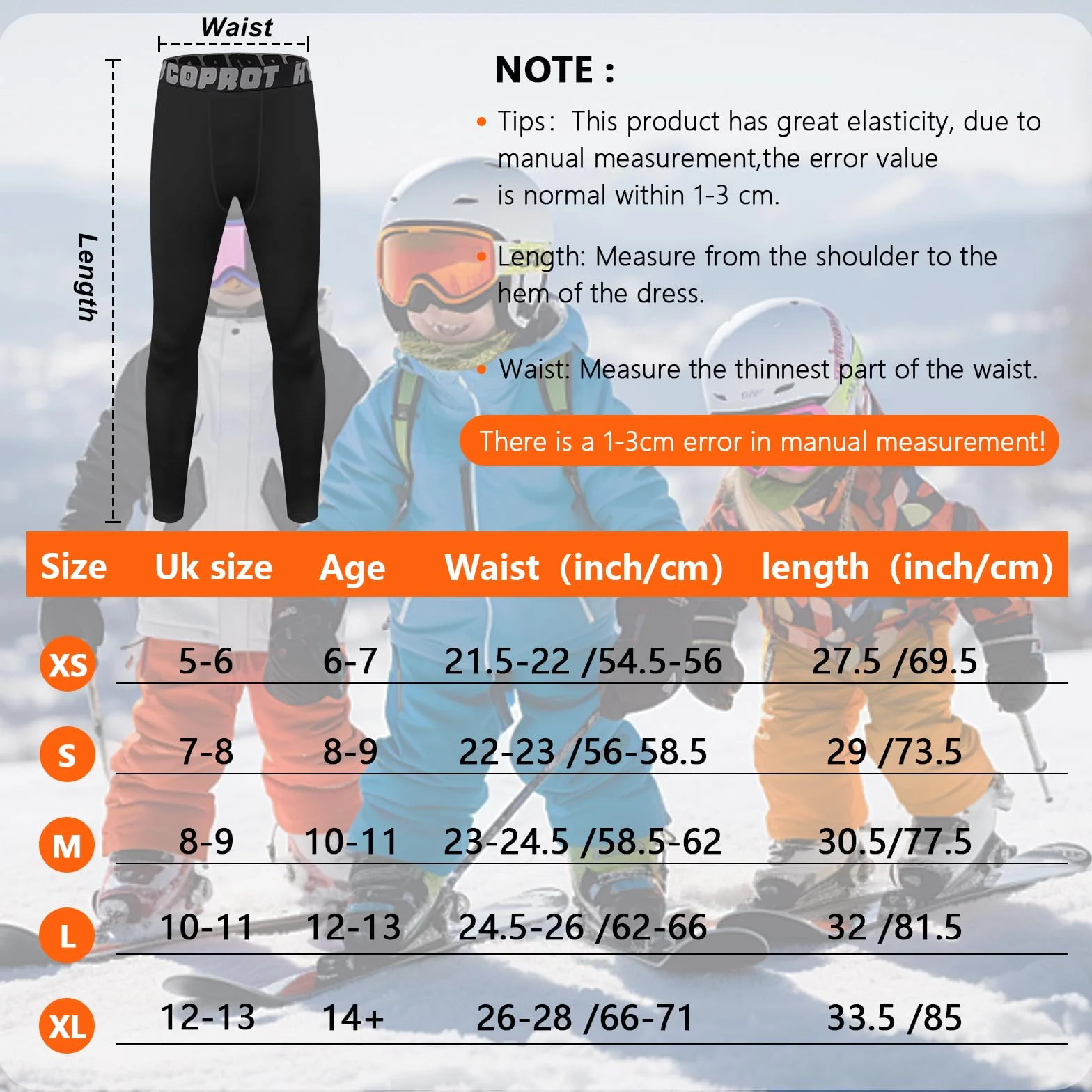 HYCOPROT Ragazzi Pantaloni Termici a Compression Leggings per Bambino Traspirante Sportivo ad Athletic Base Layer Termico Pantaloncino Asciugatura Rapida Pantaloni per Corsa Calcio Pallacanestro