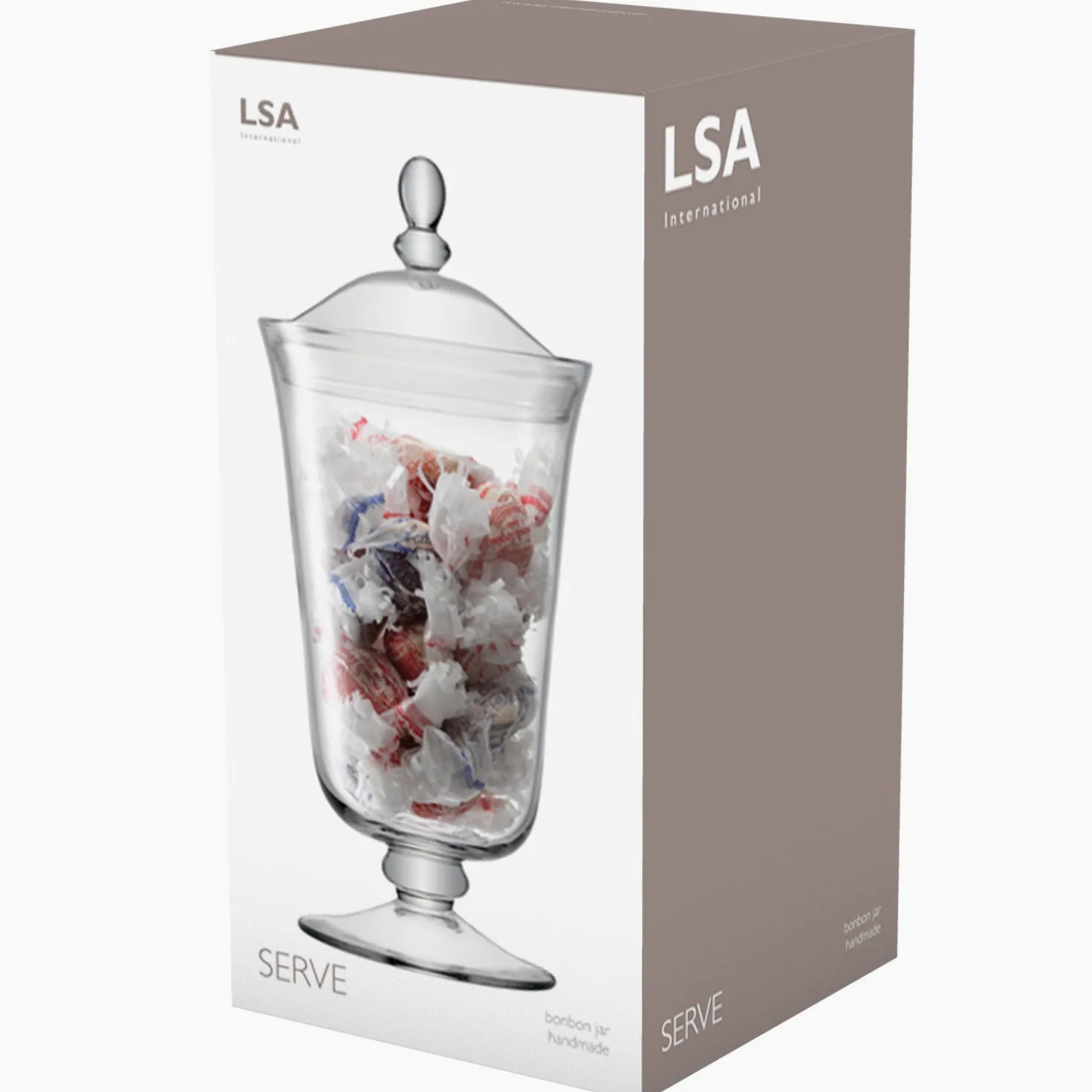 LSA International G912-38-301 Serve Bomboniera, Altezza 38 cm, Trasparente