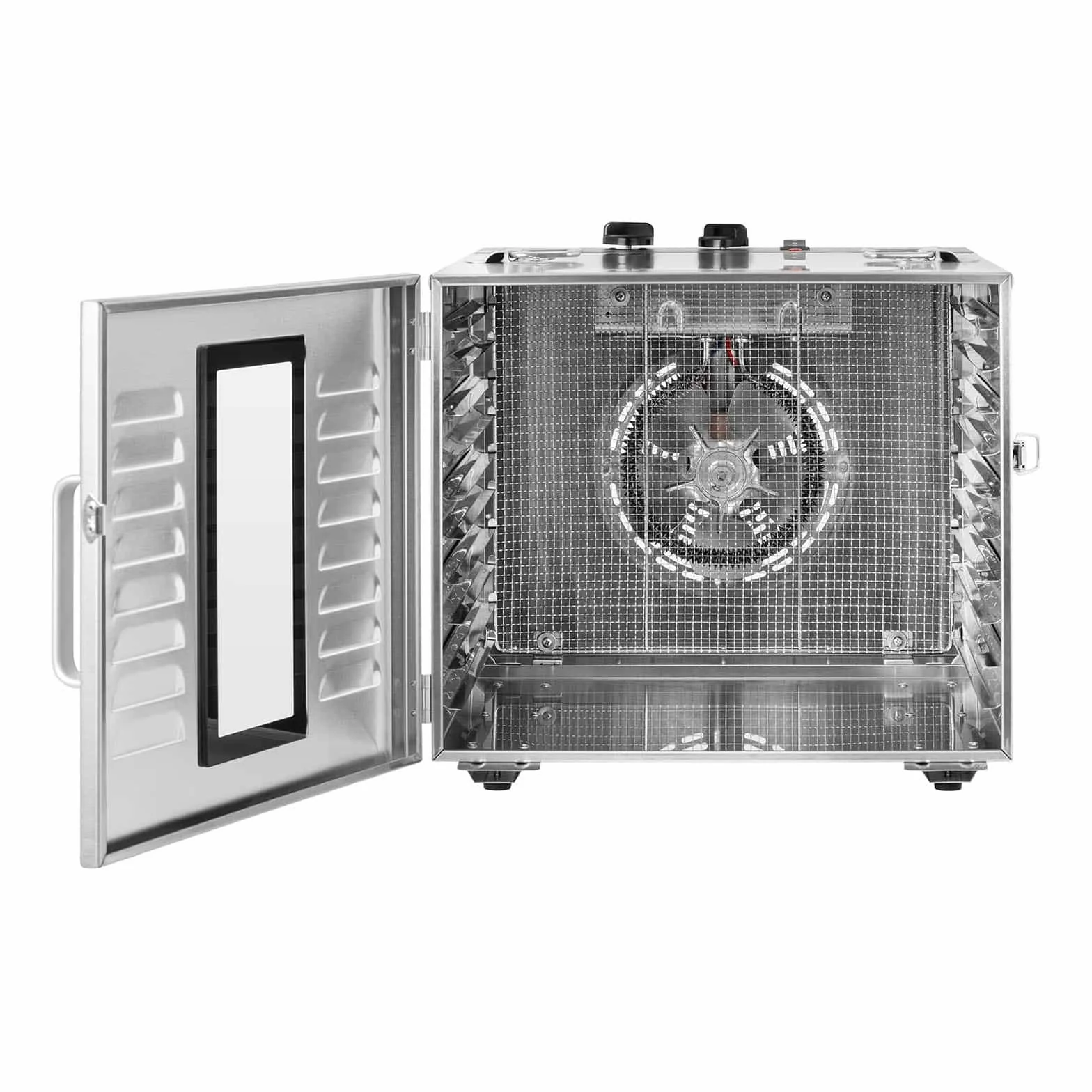 Royal Catering Essiccatore per Alimenti Professionale Disidratatore Frutta e Verdure RCDA-1000/59S (1.000 W, 10 ripiani, 230 V, Acciaio Inox)