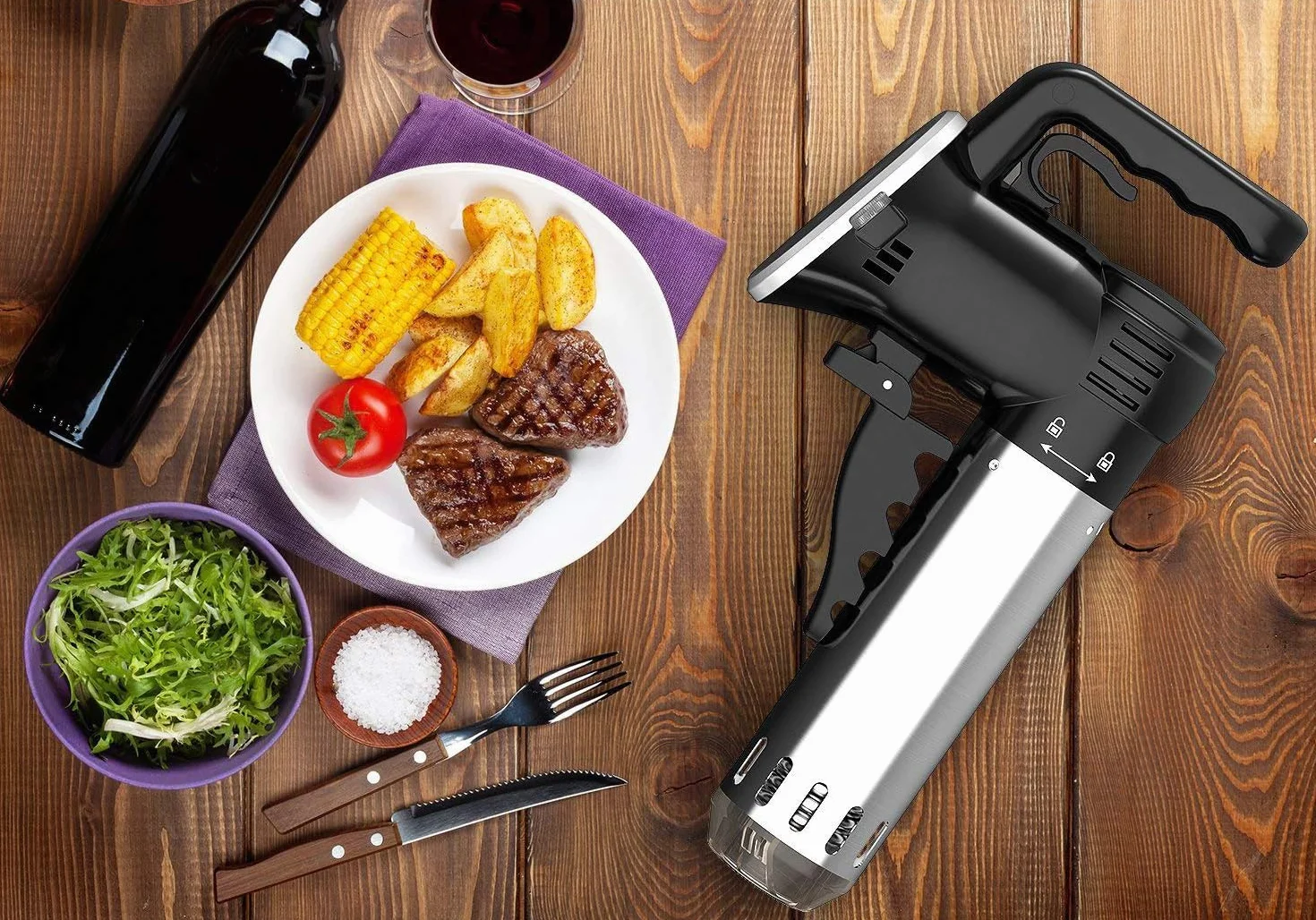 Wancle Sous Vide 850W Cucina a Bassa Temperatura, Nero
