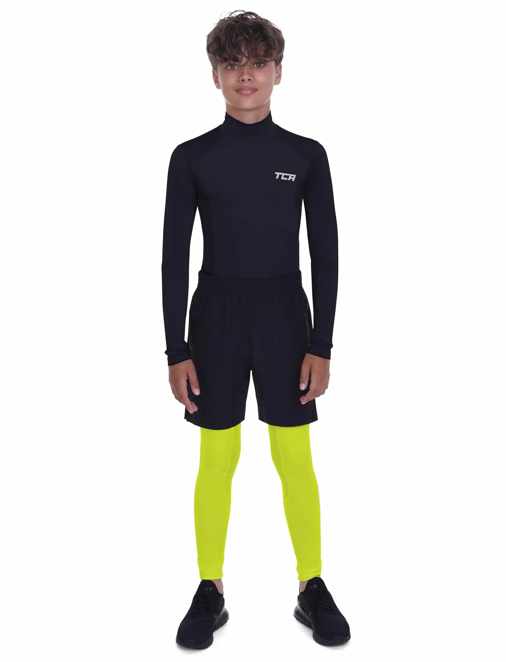 TCA Superthermal Calzamaglia da Palestra Compresso Base Layer Termico da Corsa Bambino