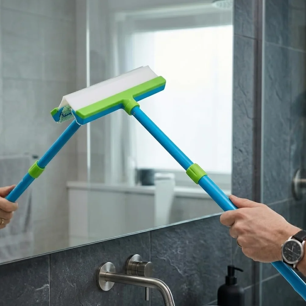 Tergivetro in Silicone con Serbatoio Antigoccia Lavavetri Manuale Senza Aloni per Finestre Doccia Specchi Piastrelle Auto