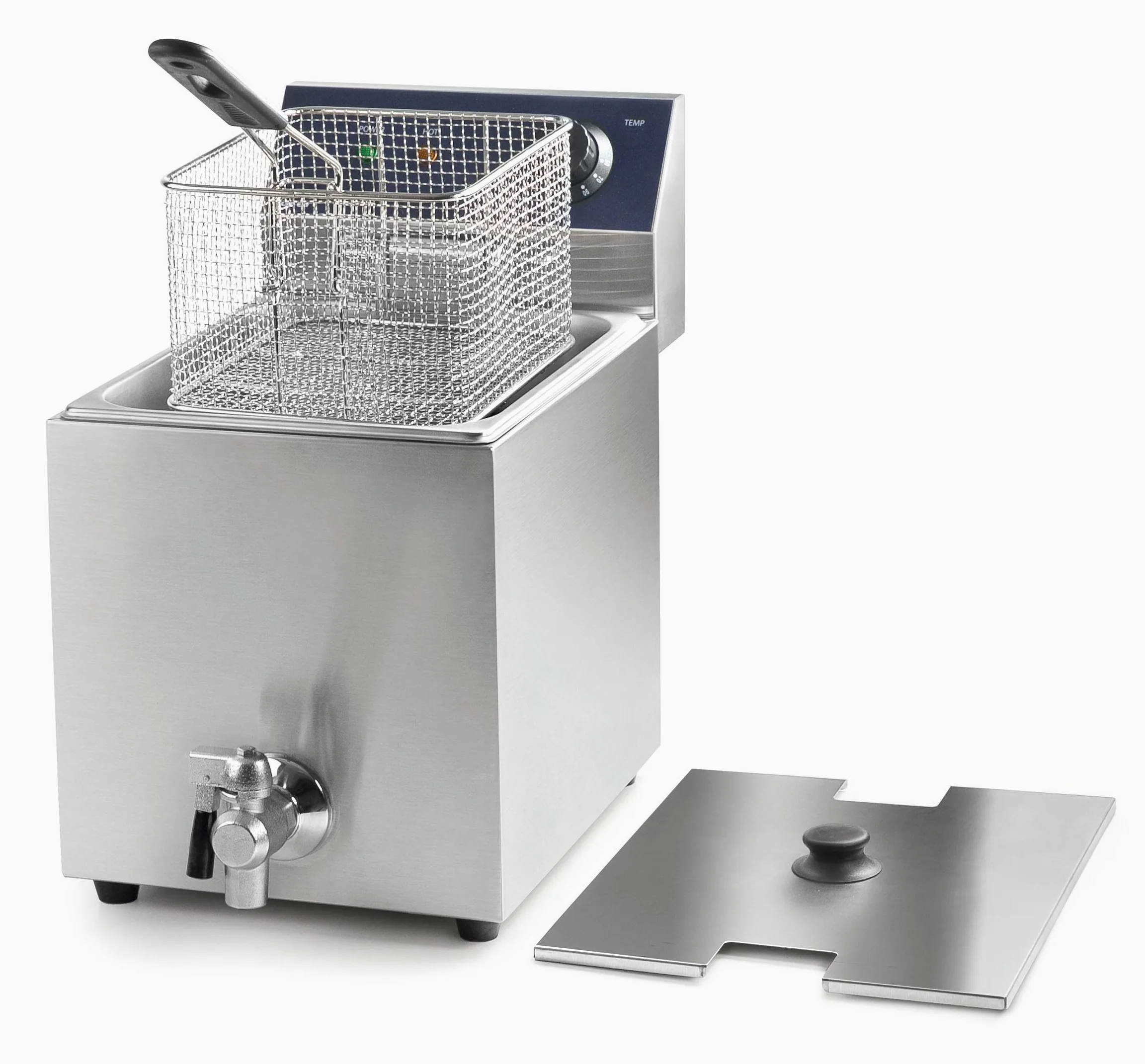 LACOR 69468 69468 - Friggitrice elettrica con rubinetto professionale, 3250 W, 8 l, acciaio inox
