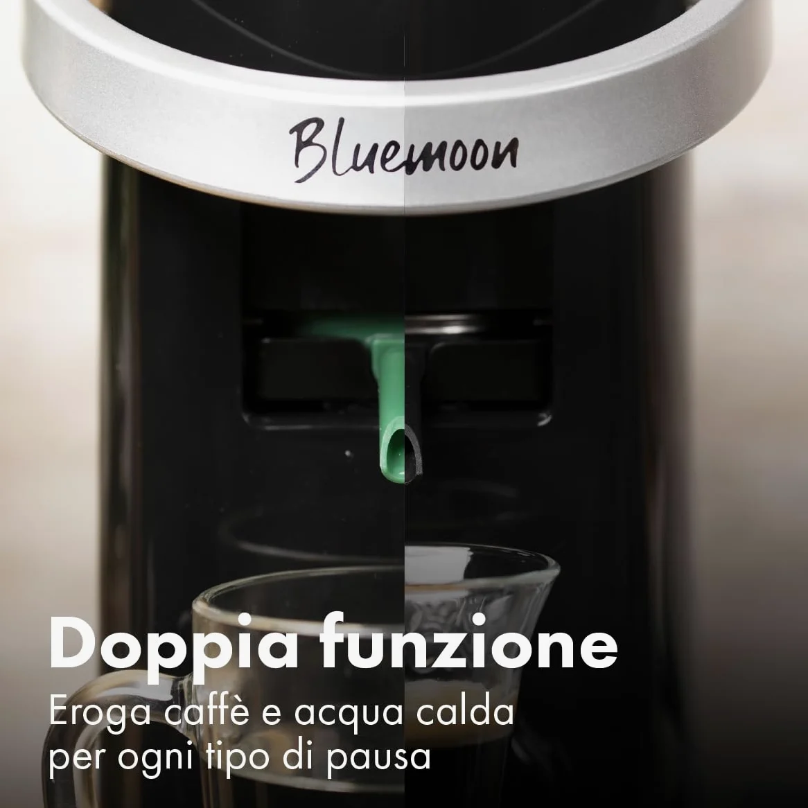 CAFFÈ BORBONE Bluemoon Macchina da Caffè a Cialde (Nero, Macchina)