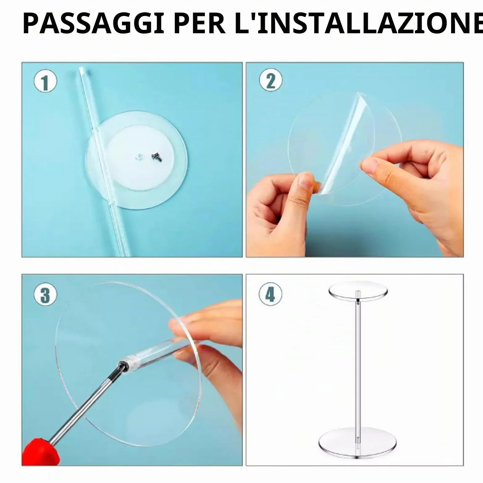 Espositore per cappelli in acrilico trasparente da 12 pollici per esposizione, espositore per cappelli con base rotonda