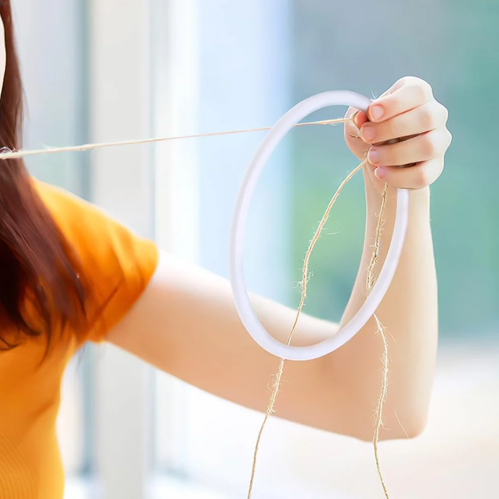 Operitacx 30 Anelli Plastica 3.94In Cerchi Acchiappasogni Macramè Fai Da Te Cornici Decorazioni Appese