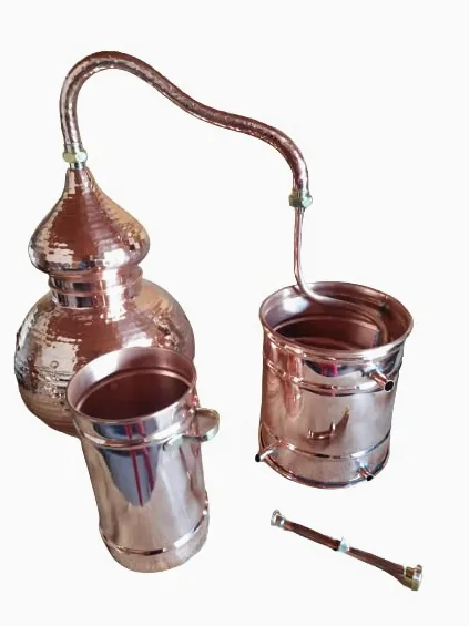 Distillatore di rame con colonna indipendente. Speciale per distillare piante (1,5 litri)
