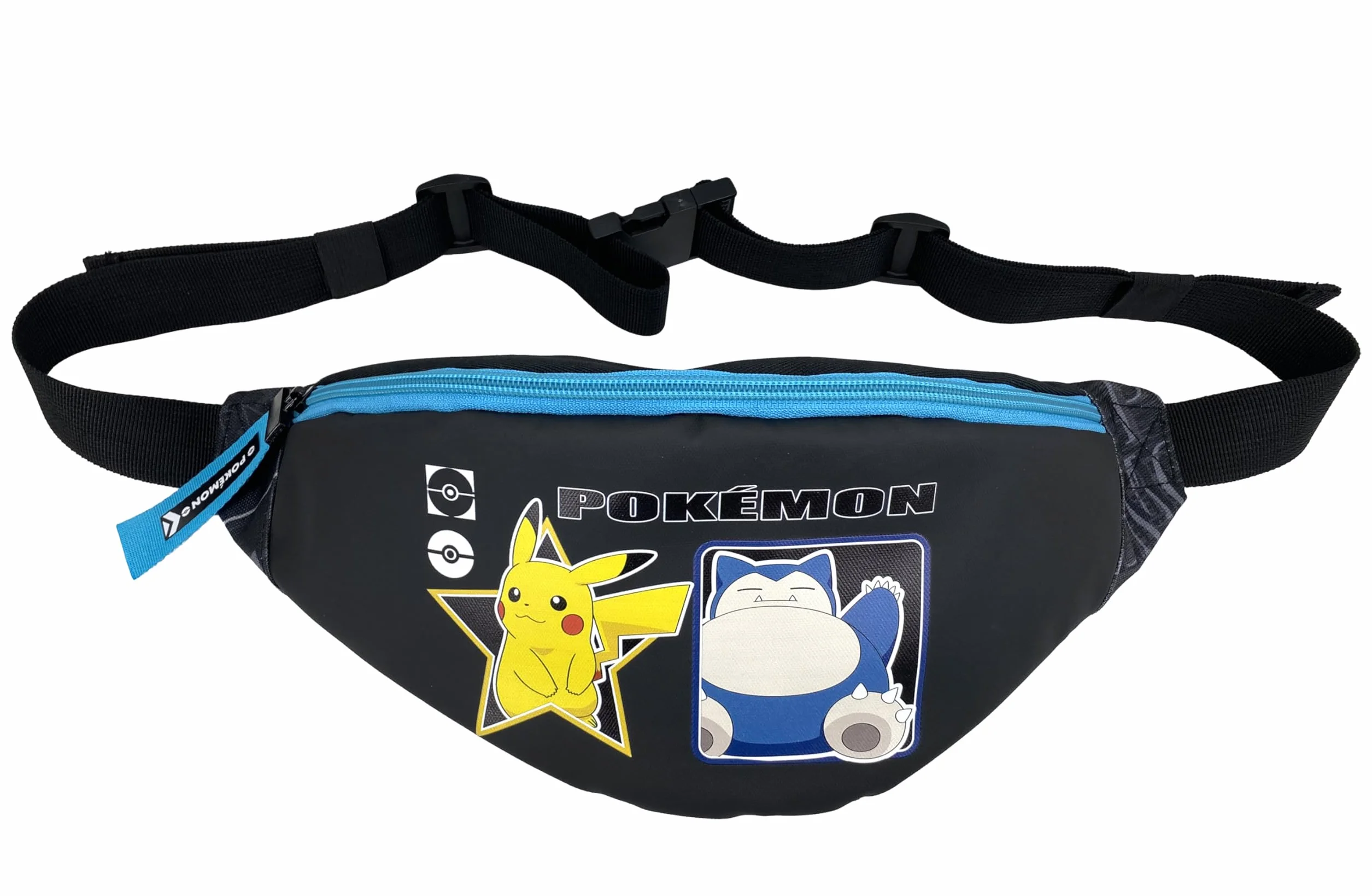 Marchi CyP- Pokémon- Marsupio, Geo, Borsa a tracolla, Colore nero, Unisex, Prodotto ufficiale