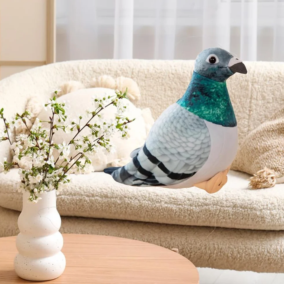 Bambola Piccione Simulazione,Bambola di Peluche a Forma di Piccione, Bambola Decorativa Realistica,Regalo di Compleanno per Adulti e 16+Adolescenti,Divertente Decorazione per la Camera,20cm