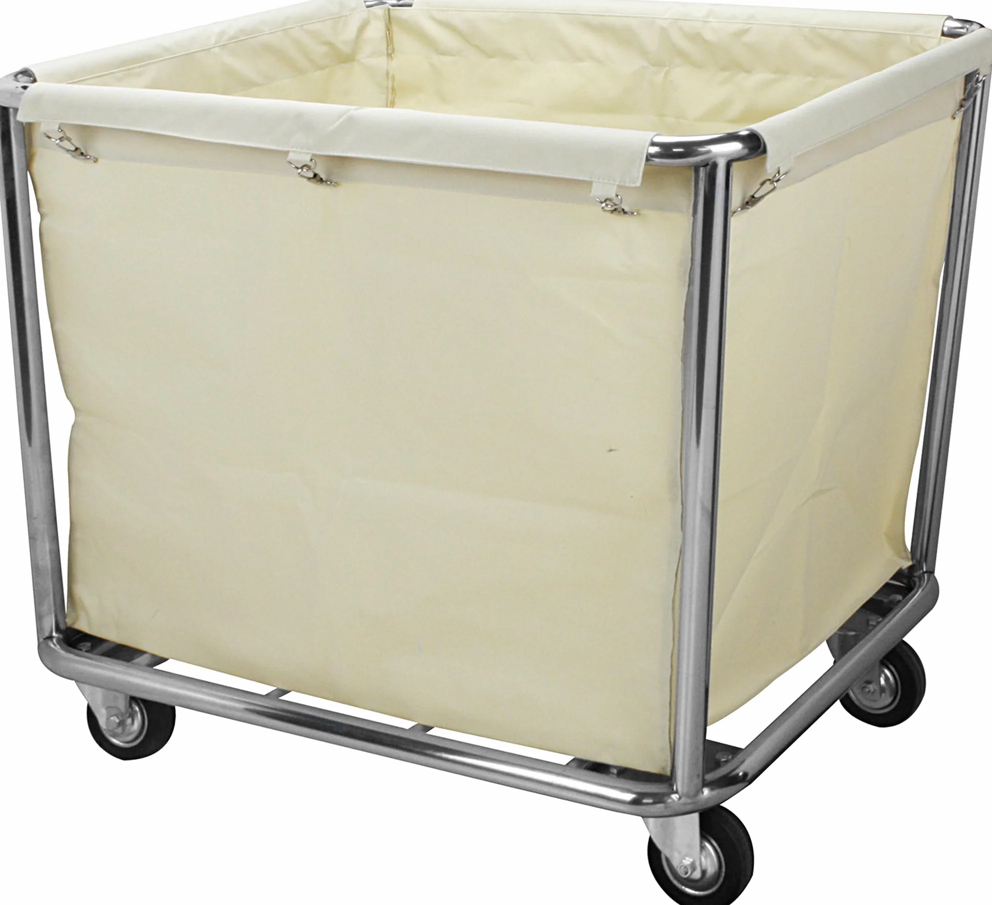 SARO AF 264 - Carrello portabiancheria, da 900 x 650 x 850 mm, con struttura in acciaio inox, sacco in cotone rimovibile, per circa 25 kg di biancheria