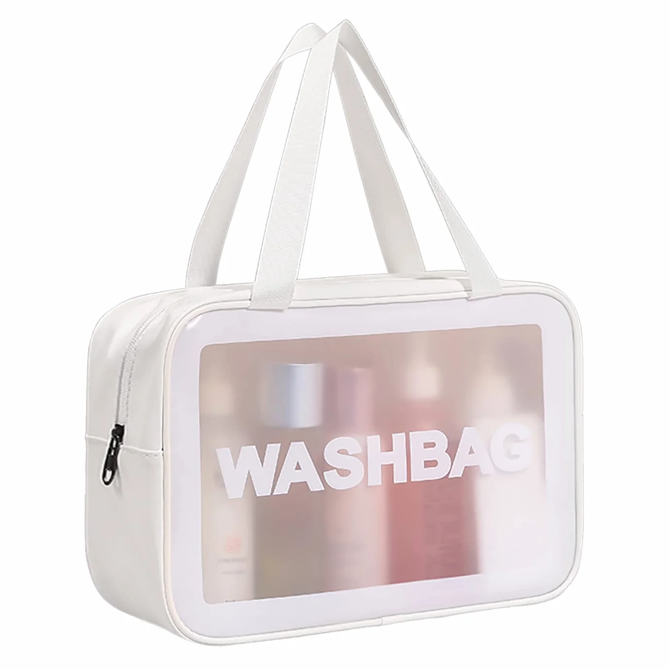 Borsa da Toilette Grande per Donne e Uomini, Wash Bag da Viaggio con Maniglia per il Trasporto, Borsa da Doccia Portatile