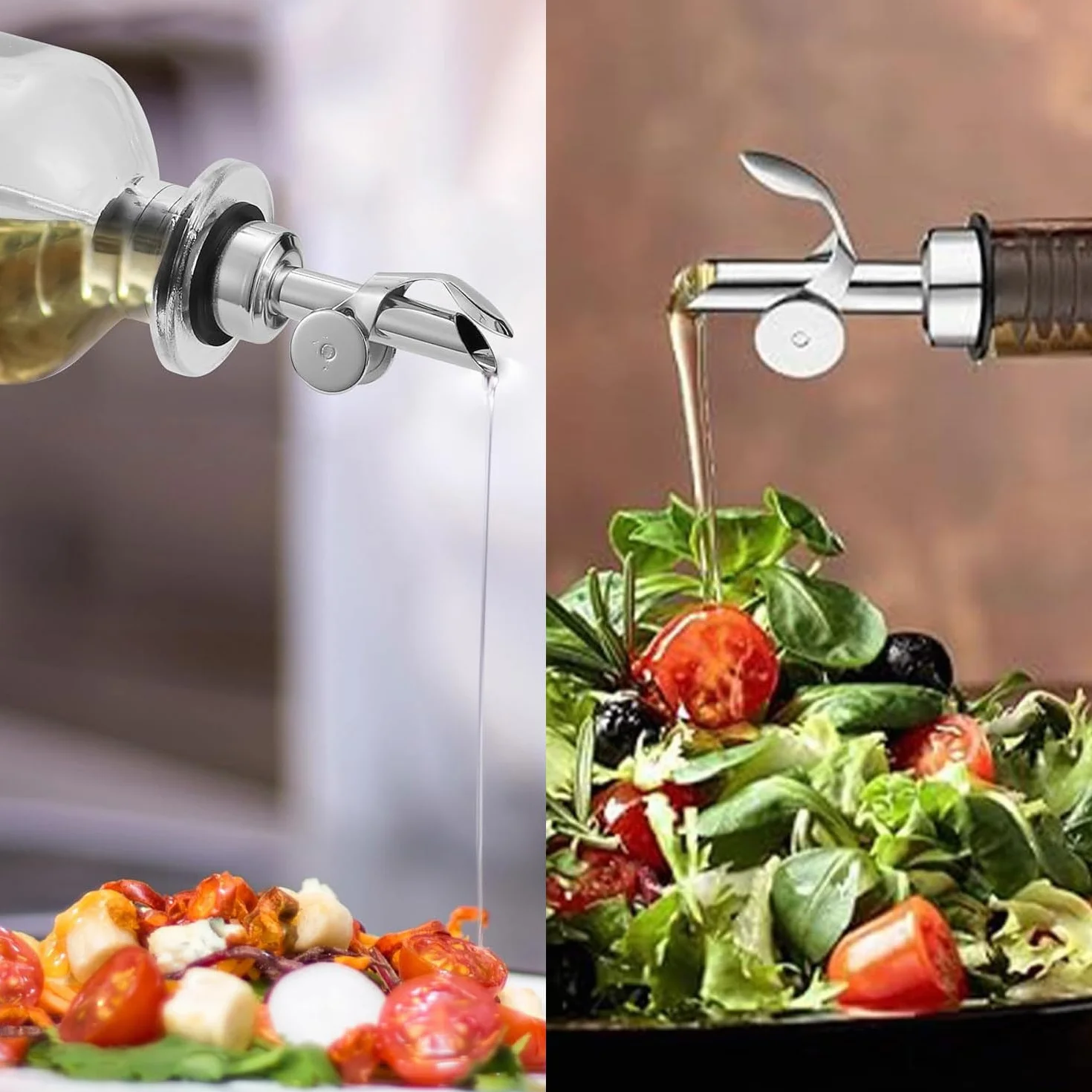 Beccuccio per Olio d'Oliva in Acciaio Inossidabile - Erogatore Automatico con Ribaltamento per Bottiglie