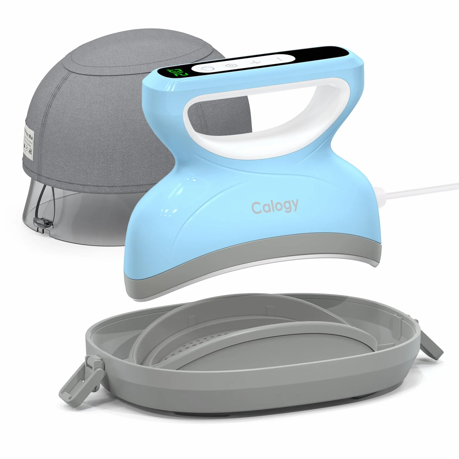 Calogy Mini Pressa a Caldo per Cappelli 210℃ Base Rotonda