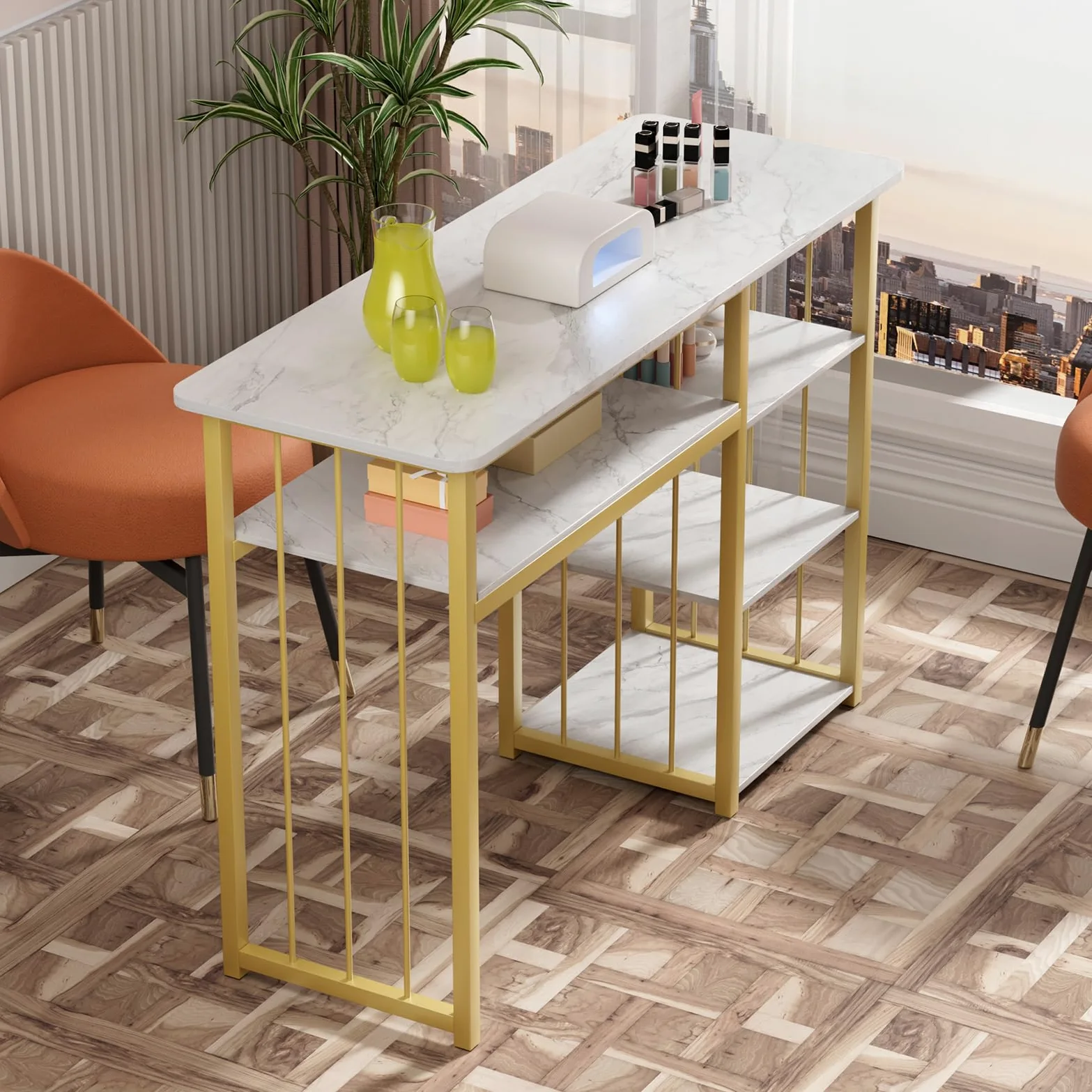 Tavolo portatile per manicure e manicure per salone di bellezza, 100 x 40 x 76 cm, ideale per tecnici delle unghie e postazioni di lavoro di bellezza