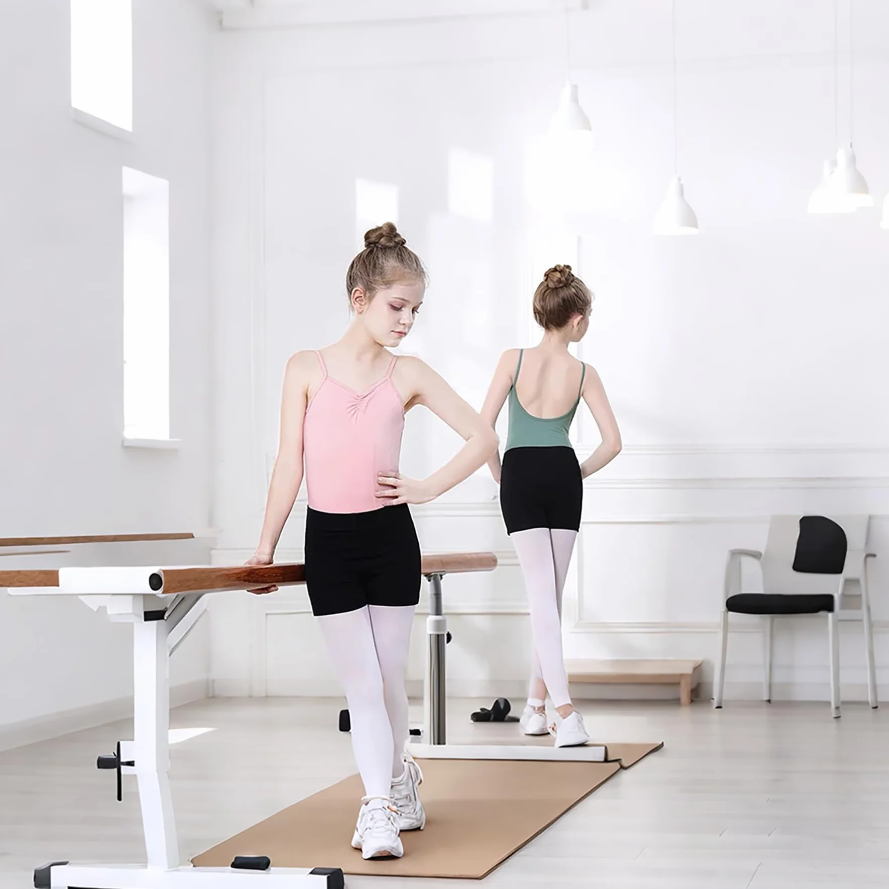 Pantaloncini da ciclismo per ragazze 3 pezzi leggings estivi yoga corsa elastici 7-12 anni