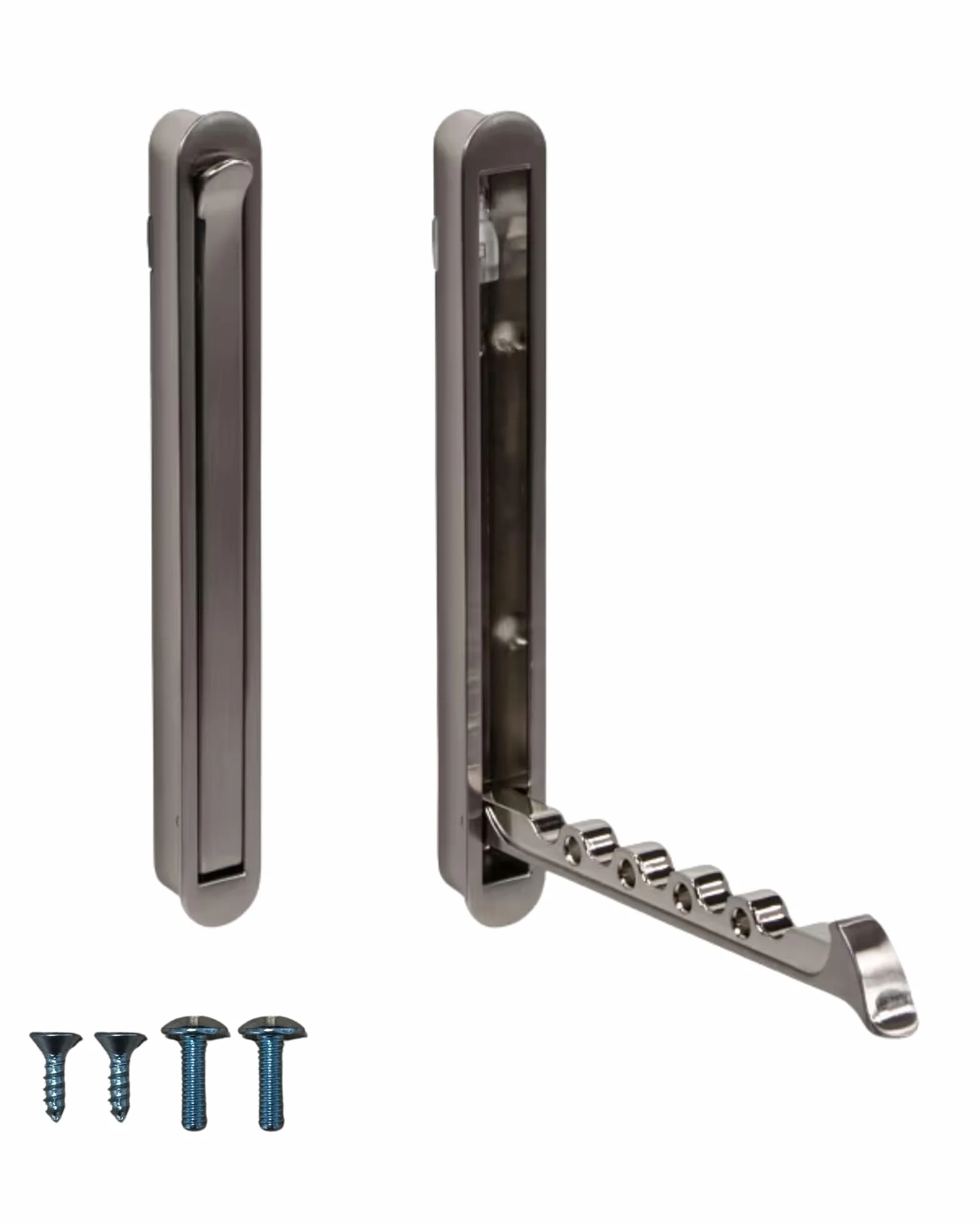 Gedotec Appendiabiti con gancio a cerniera in acciaio inox, 140 x 16/128 mm