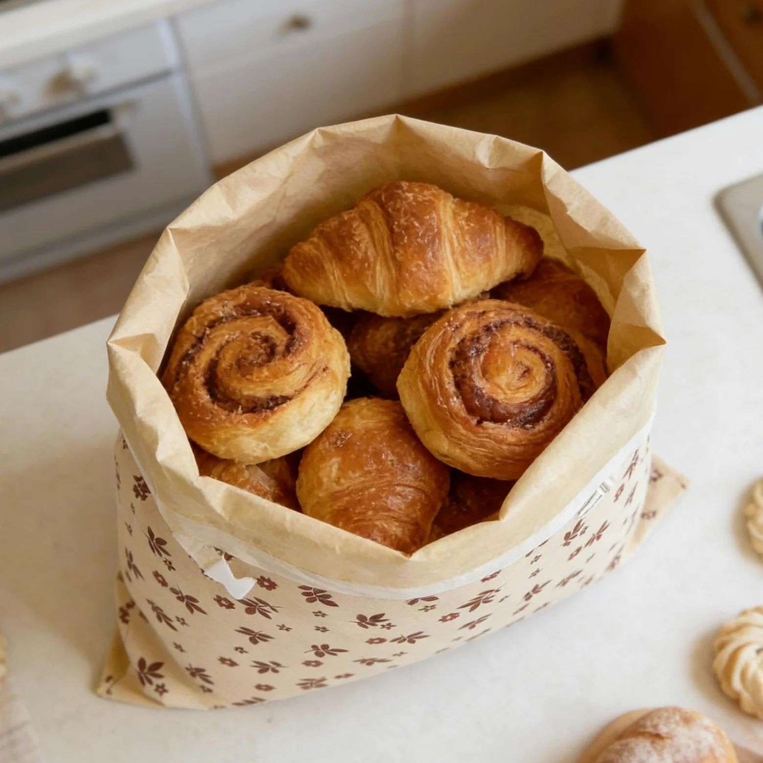 Sacchetti per la conservazione di pane e pasticceria, borsa per conservare la freschezza, realizzata a mano, pieghevole, versatile organizer da panetteria, strato in tessuto traspirante, soluzione