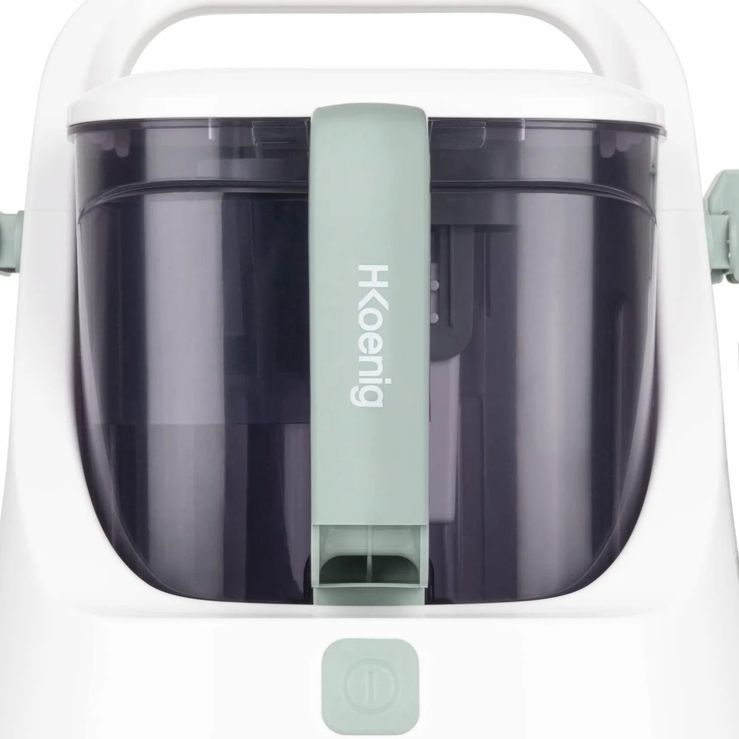 H.Koenig Pulitore smacchiatore TWT77 per tessuti:Tappeti/Divani/Poltrone/Materassi, Serbatoi acqua pulita e sporca rimovibili,spazzola di ricambio, potente, compatto,trasportabile,650W, Bianco e Verde