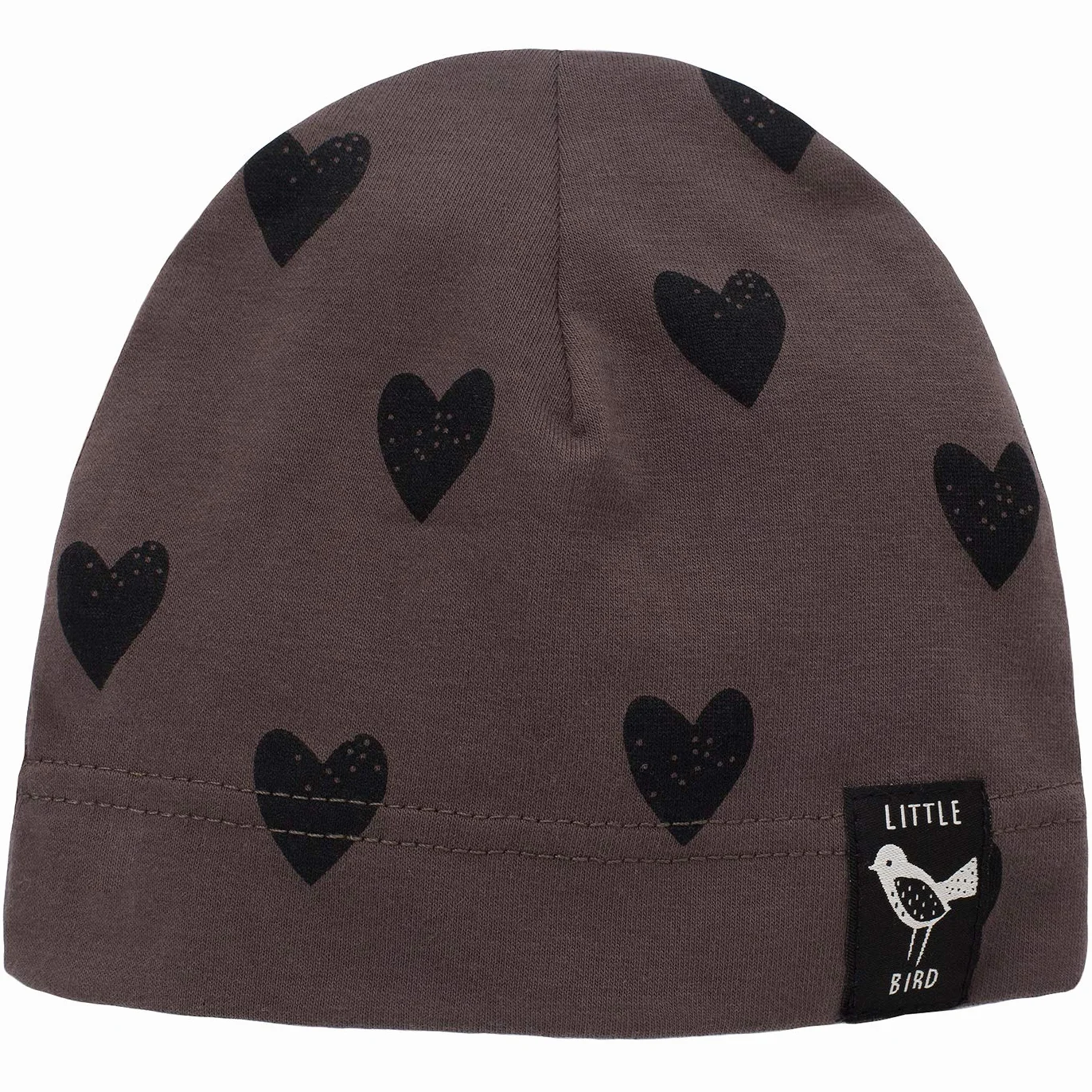 Pinokio - Little Bird - Capello Bambina Bimba Baby Girls Cotone Rosso Marrone con Motivo a Cuore Berretto 56-80 cm (62 cm, Marrone)