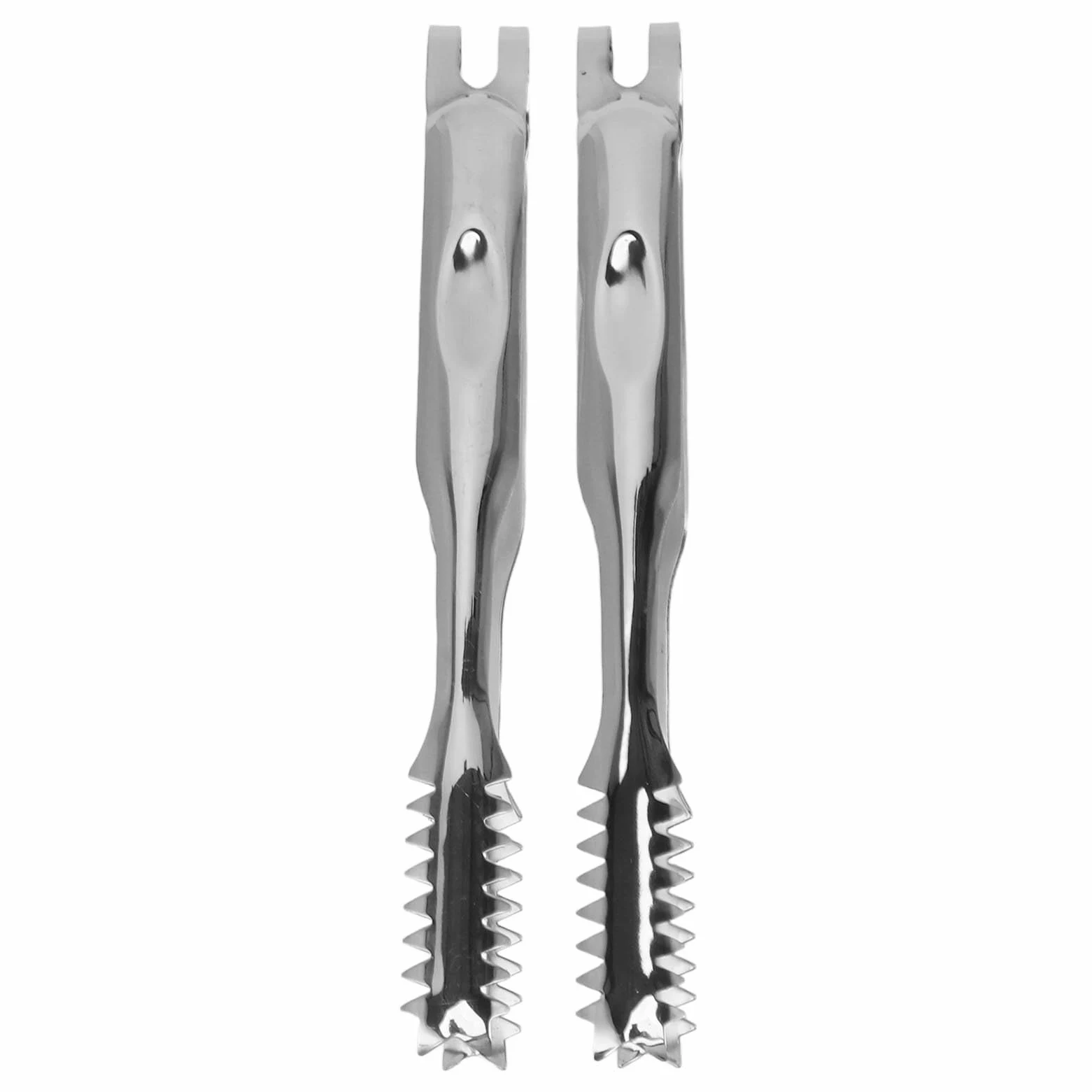 10 pezzi di pinze per ghiaccio in acciaio inox, pinze per alimenti da, griglia, barbecue e bar, pinze multiuso resistenti alla ruggine con presa salda, pinze in metallo faci (22,8 cm)