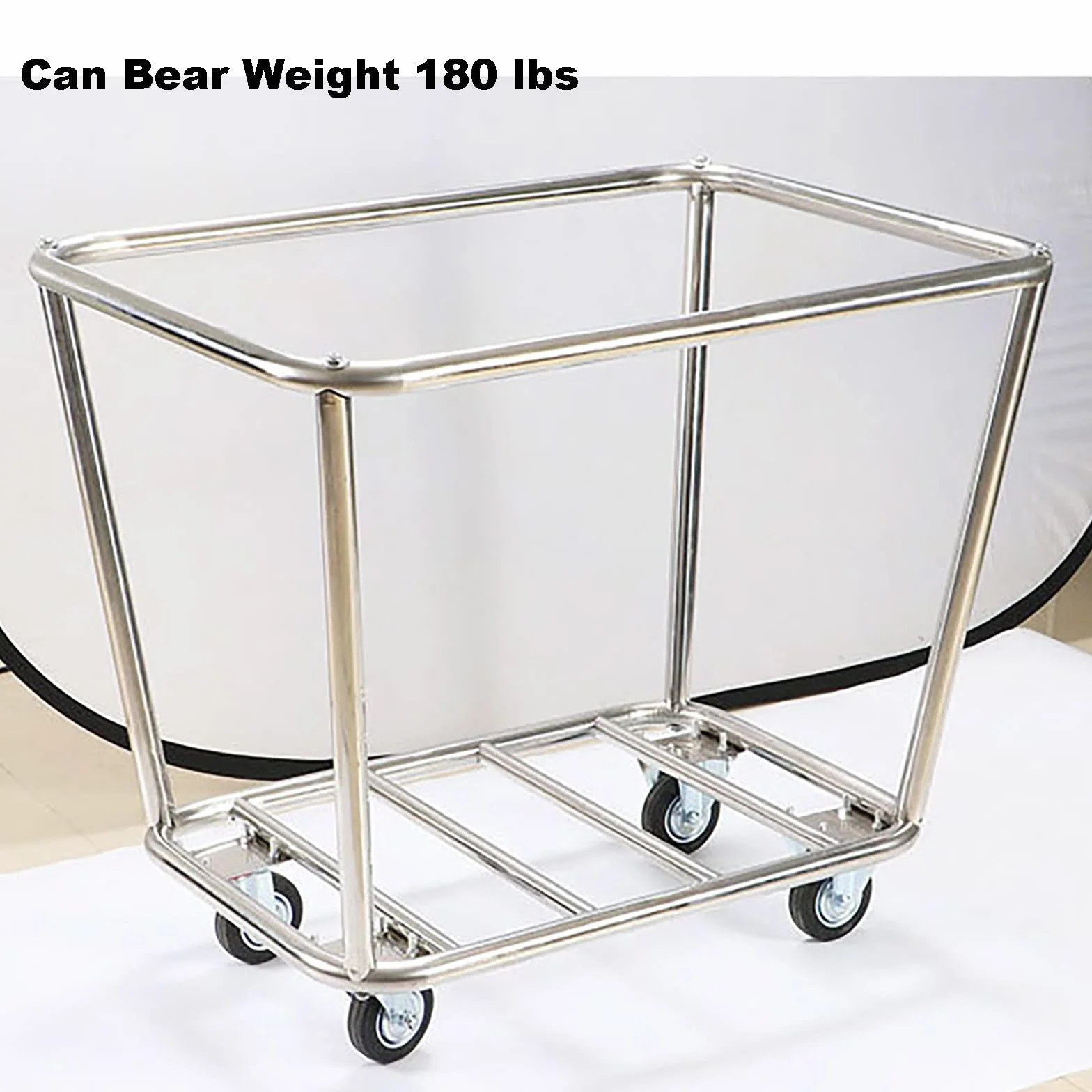 Carrello Pulizie Hotel Carrello per Bucato, Cesto Biancheria Sporca, Borsa in Tessuto Rimovibile, Portante80kg con 4 Ruote Silenziose Adatto per Hotel, Lavanderia, Ospedale, Casa, Industria, ECC
