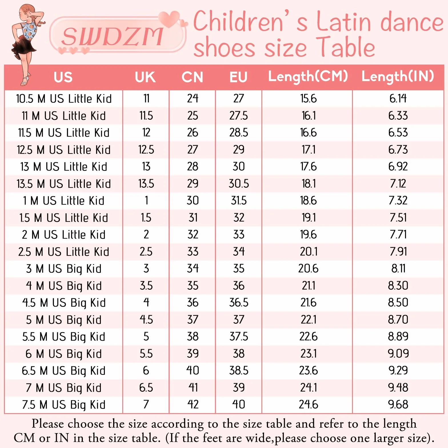 SWDZM Scarpe da Ballo Latino Americano Bambina Standard Salsa Tacco 3 cm
