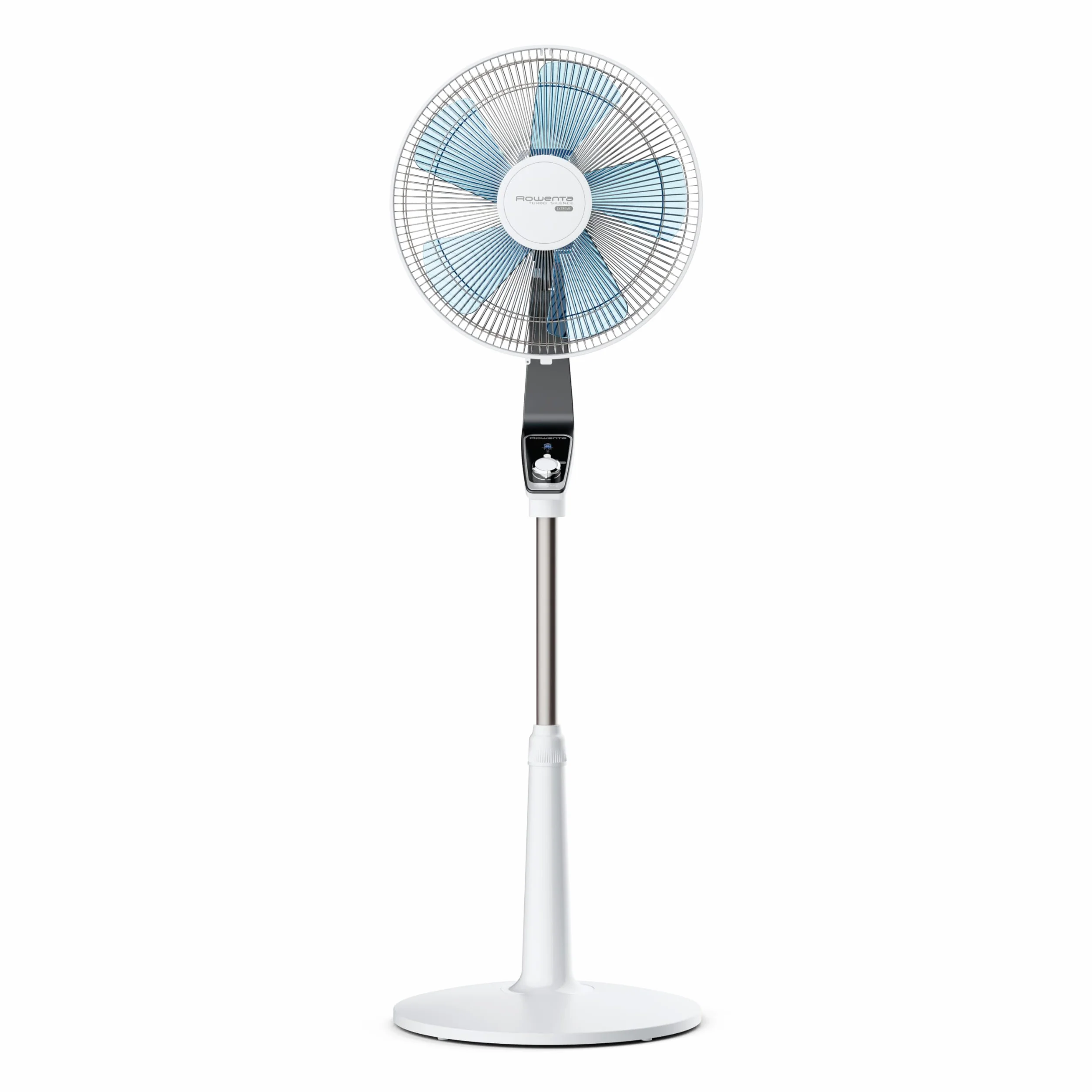 Rowenta Silence Extreme, Ventilatore a Piantana con 4 Velocità e Turbo Boost, Ventilatore Silenzioso, Oscillazione Automatica, Bianco, Vu5640