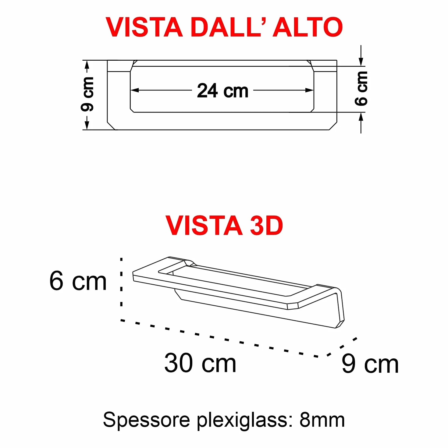 Porta Asciugamani Bagno Adesivo Vetro Acrilico Trasparente - Portasalviette Senza Foratura