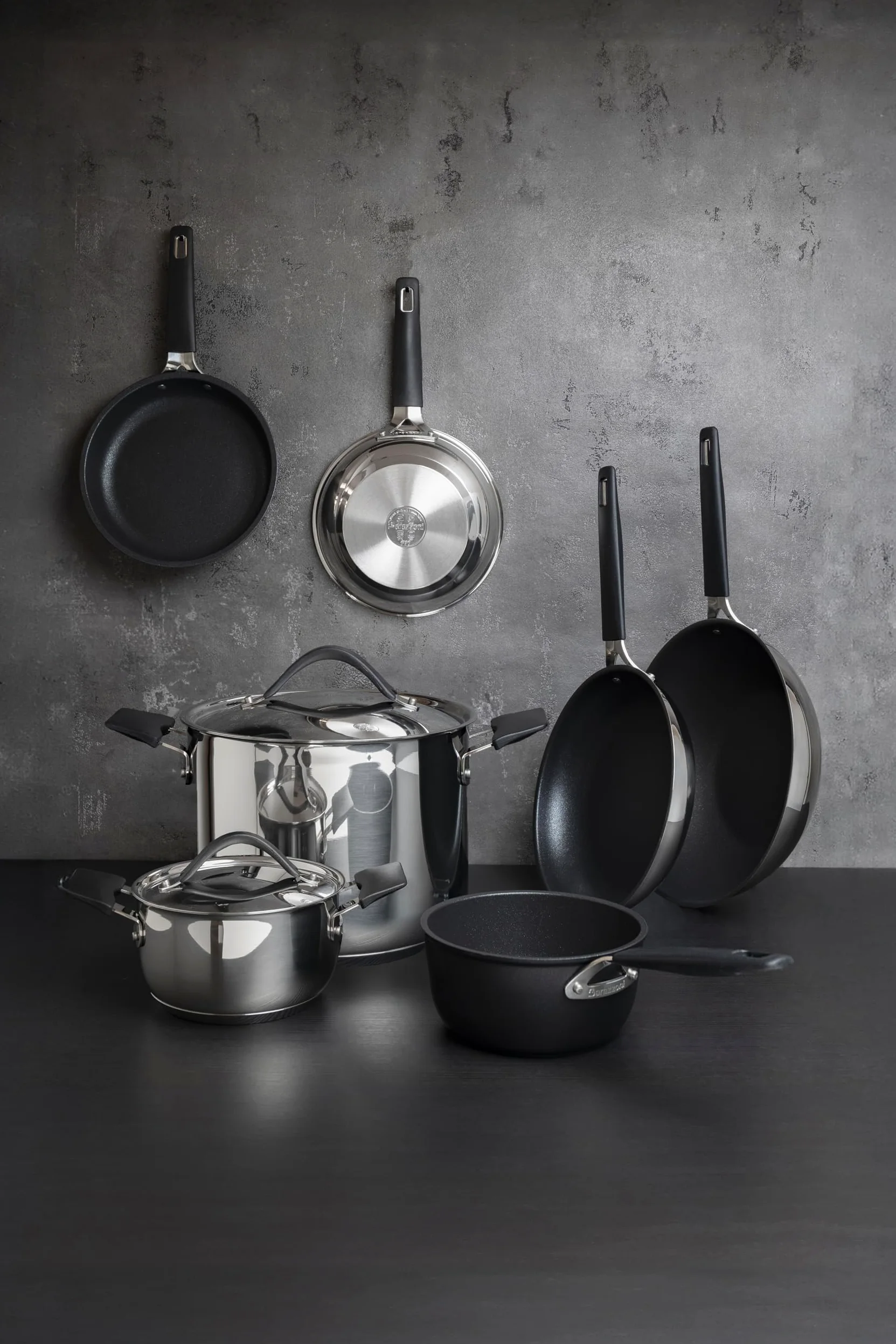 Barazzoni 33 Carati Padella ø24cm in Acciaio Inox 18/10 rivestito, ø24cm, Made in Italy