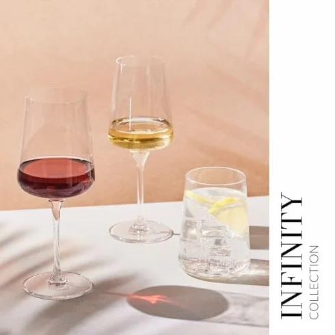 Crystal Glass bicchieri da vino bianco e frizzante set di 6 vetro senza piombo lavabili in lavastoviglie