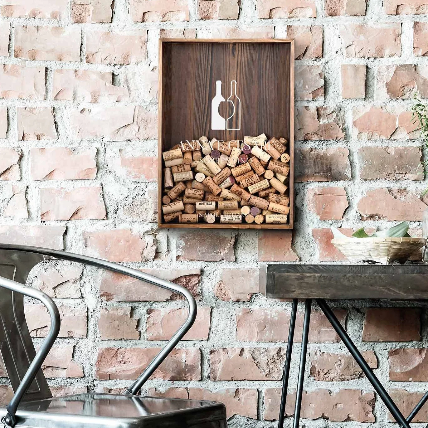 Maverton Raccogli tappi di sughero o birra - con stampa personalizzata - in legno - cavatappi per vino e birra con un coltellino - scatola porta tappi - idee regalo - regalo di Natale - infinito