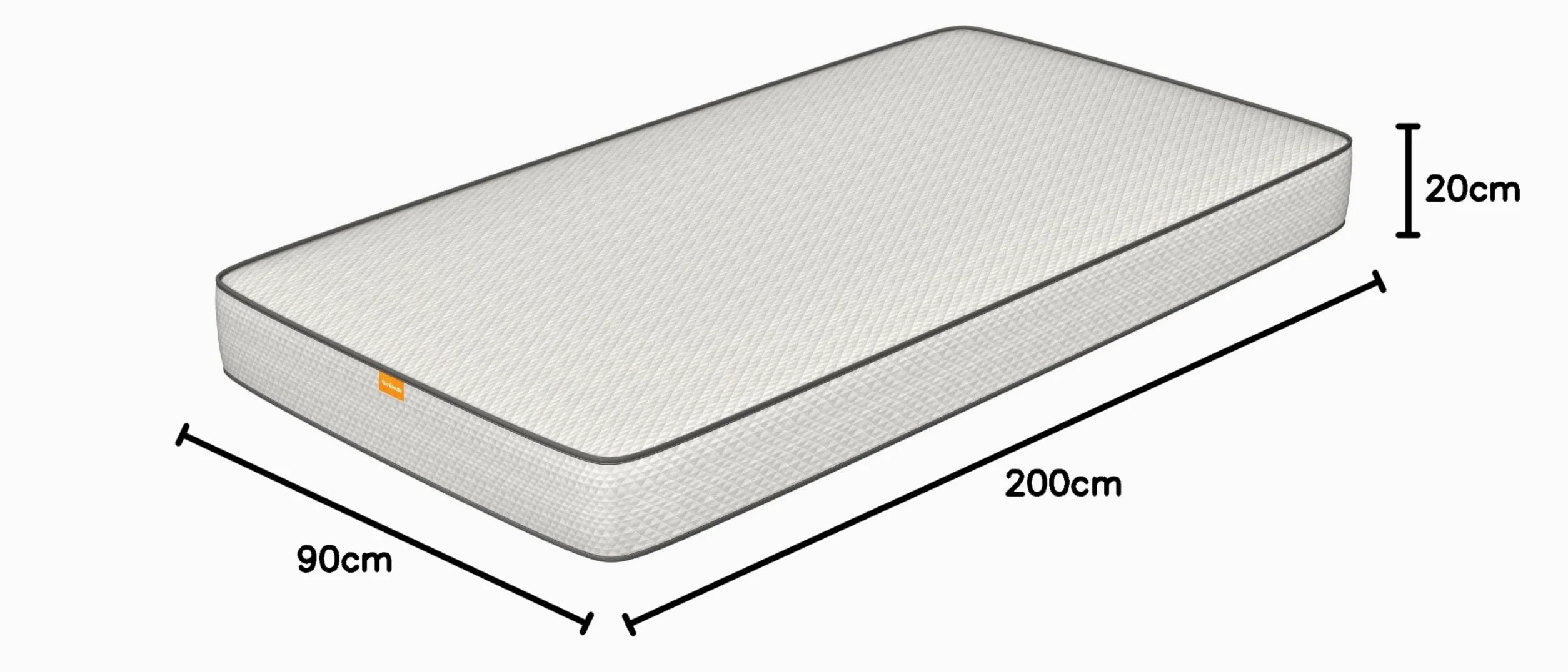 MiaSuite Materasso Memory Singolo 90x200, Alto 20 cm - 100% Made in Italy - Anallergico, Antibatterico, Antiacaro - Ortopedico, Dispositivo Medico | Primavera H20