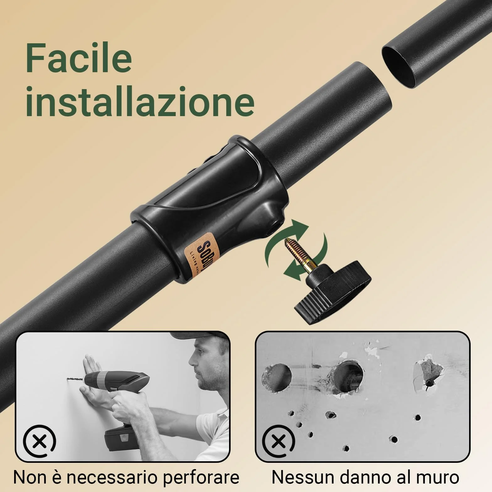 SoBuy Telescopic Appendiabiti da Terra, Robusto Stand Appendiabiti con Aste e Ripiani, Armadio Aperto Regolabile per Camera da Letto, Porta Abiti Nero KLS04-II-SCH