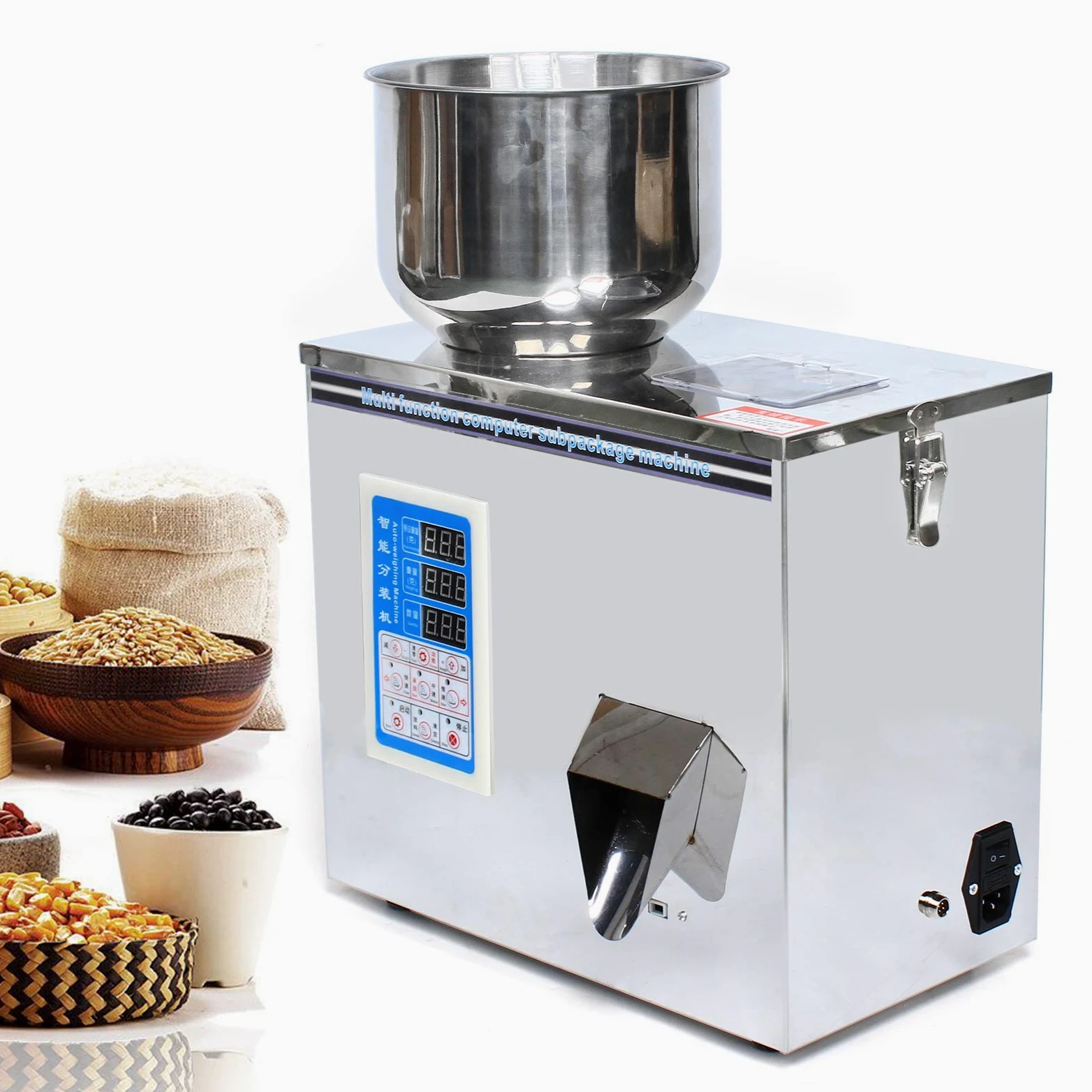 Macchina Di Imballaggio Completamente Automatico, 2-5s/Bag, Regolazione Tre Velocità, Macchina Di Riempimento Polvere Particolari, Per Stoccaggio Alimenti, Distribuzione Tè, Cereali