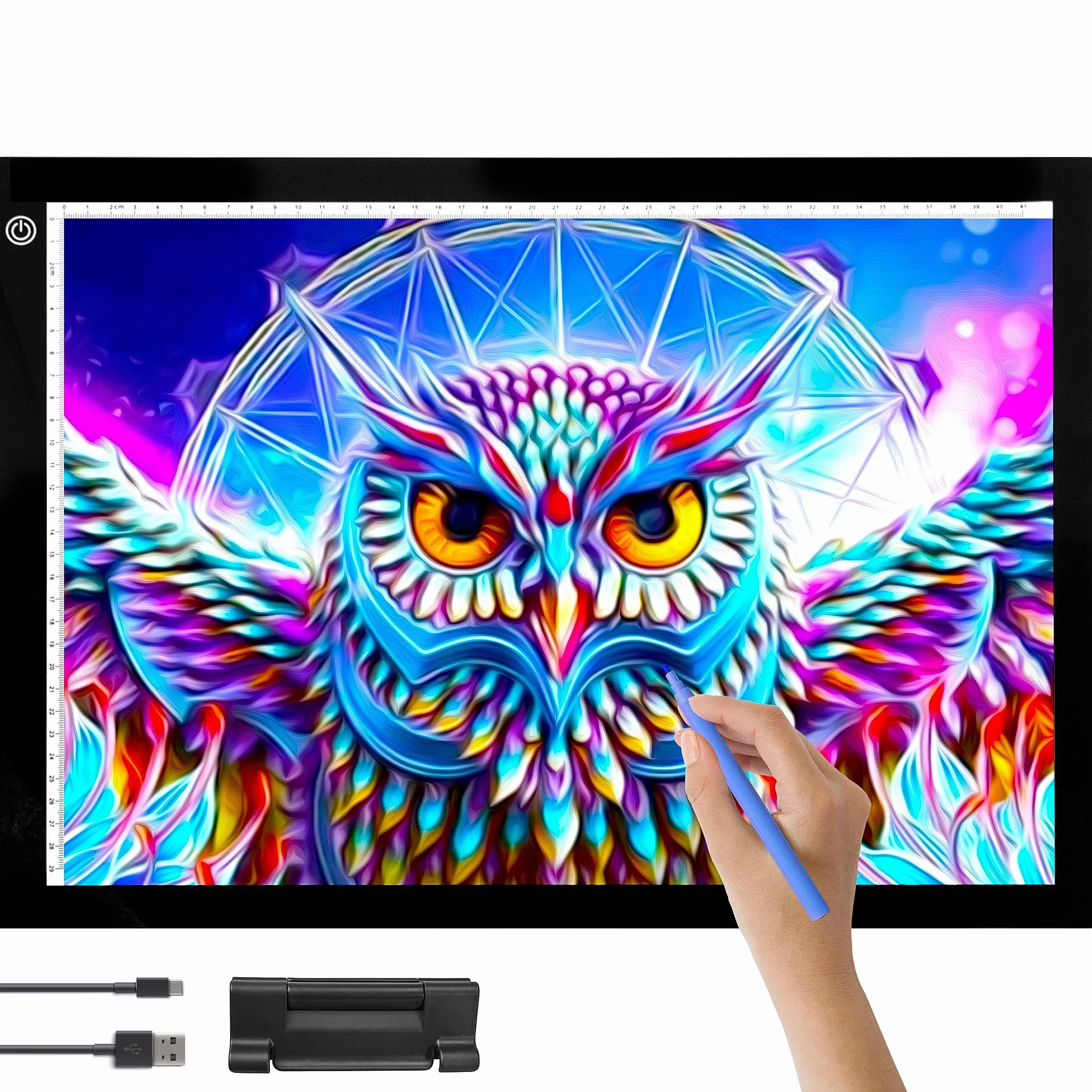 Crafts&Co Tavola Luminosa Lightbox Dimmerabile Pannello LED USB Lightpad 470x345 mm