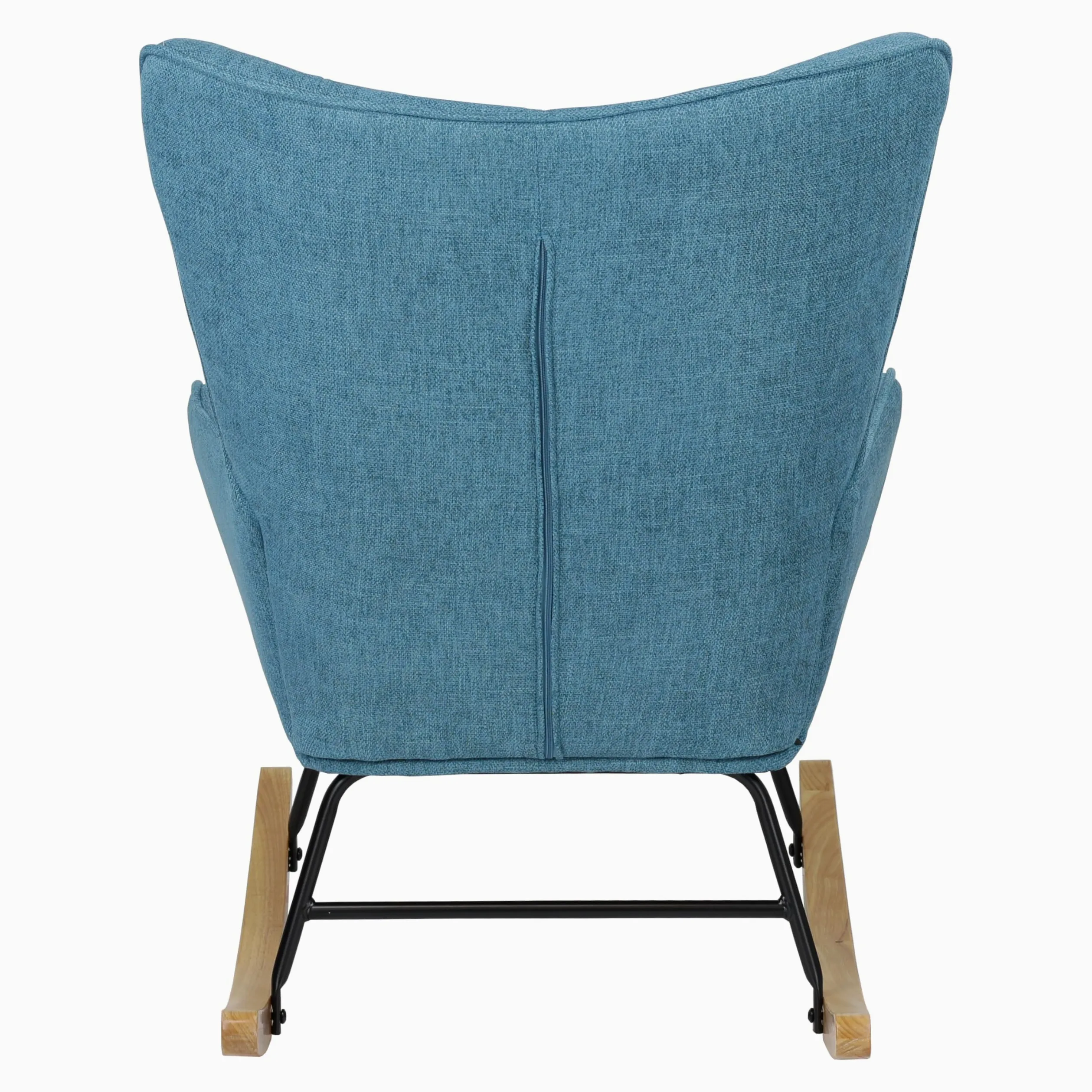 Totò Piccinni Poltrona Poltroncina a DONDOLO Multicolore Design Patchwork (Blu, Poltrona)
