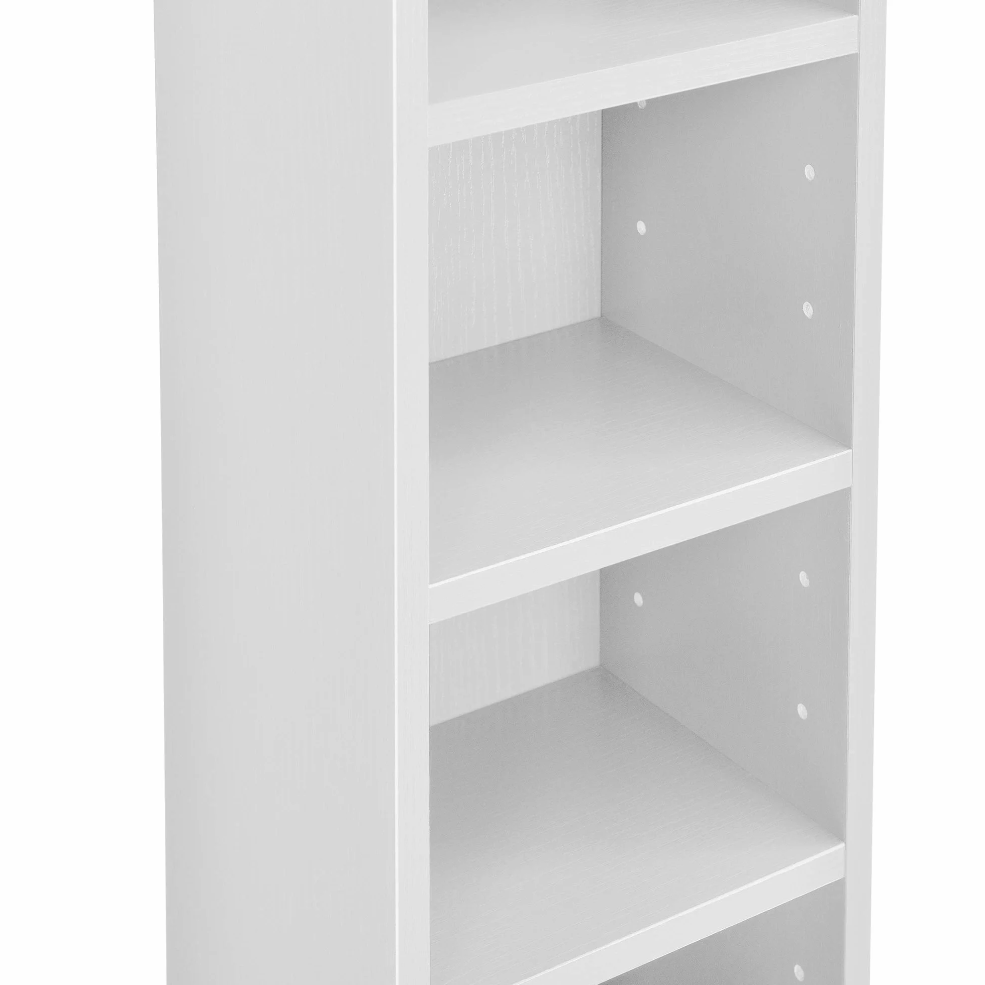Scaffale a Colonna 12 Scomparti per CD DVD 175x20x20 cm Bianco Ripiani Regolabili