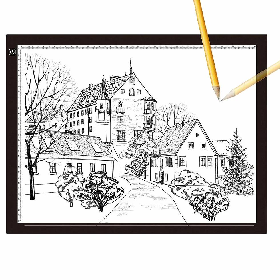 Light Box LED Light Pad di Disegno, Tavola Luminosa A3 con Luminosità Regolabile 47x34,5x0,5 cm