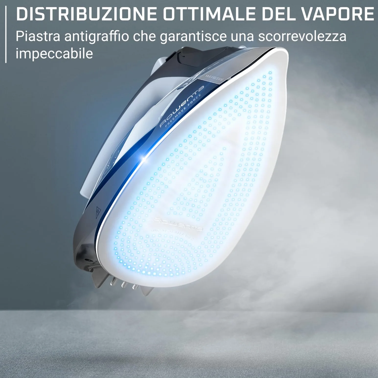 Rowenta Freemove Force, Ferro da Stiro a Vapore Senza Filo, Efficiente, Riscaldamento Rapido, Leggero, Ricarica Rapida, Erogazione del Vapore di 35 g/min, Spegnimento Automatico, DE6720D1