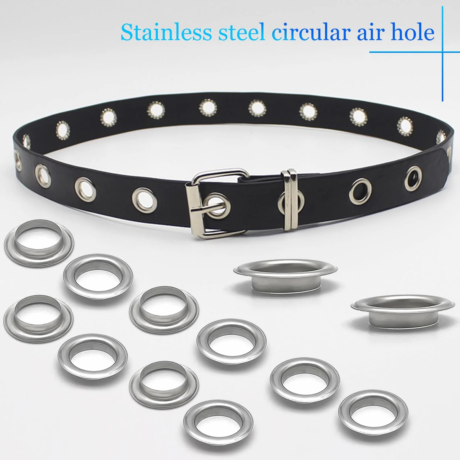 100 Pezzi Occhielli Per Teloni, 12mm Metallici Occhielli Per Tende per Cinture Vestiti Cuoio Tela Scarpe Fai da Te Tende Cappelli Riparazione e Decorazione