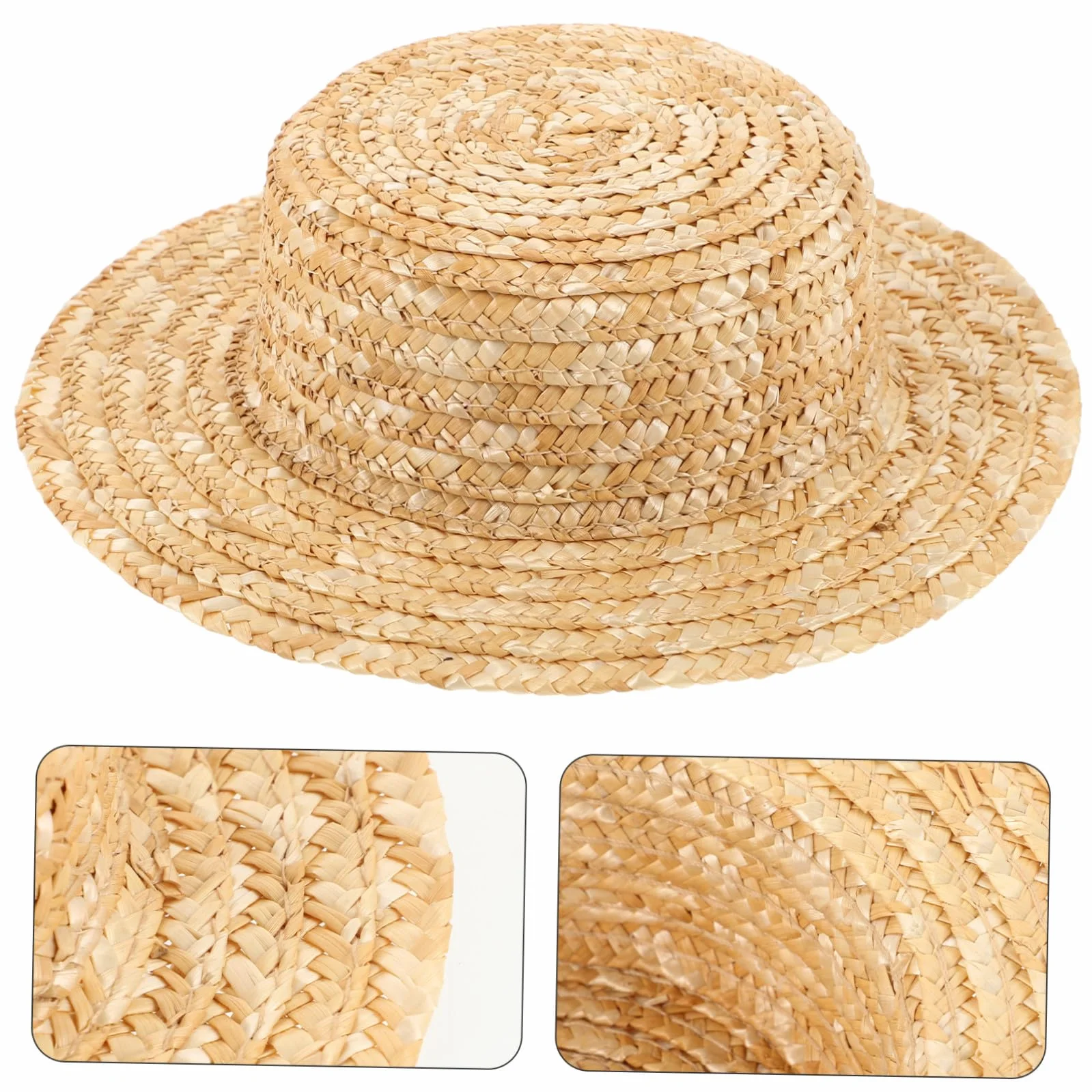 Mini Cappello per Accessorio Artigianale Decorativo Cappellino Rotondo Fatto Mano per Mini Doll