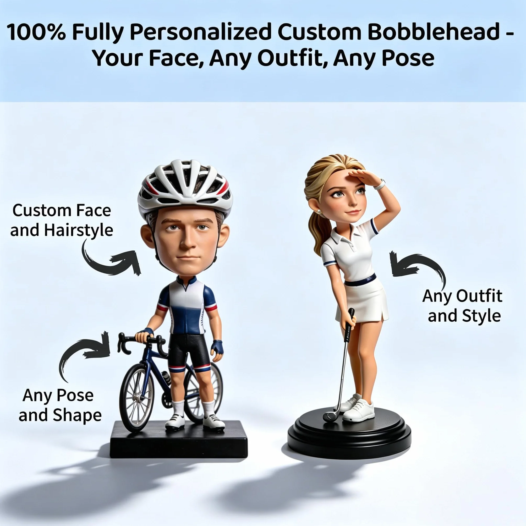 Bobblehead personalizzato per ufficio, statuetta 3D personalizzata da foto, statua in argilla polimerica fatta a mano, mini tazza da caffè da scrivania, decorazione da scrivania per compleanno