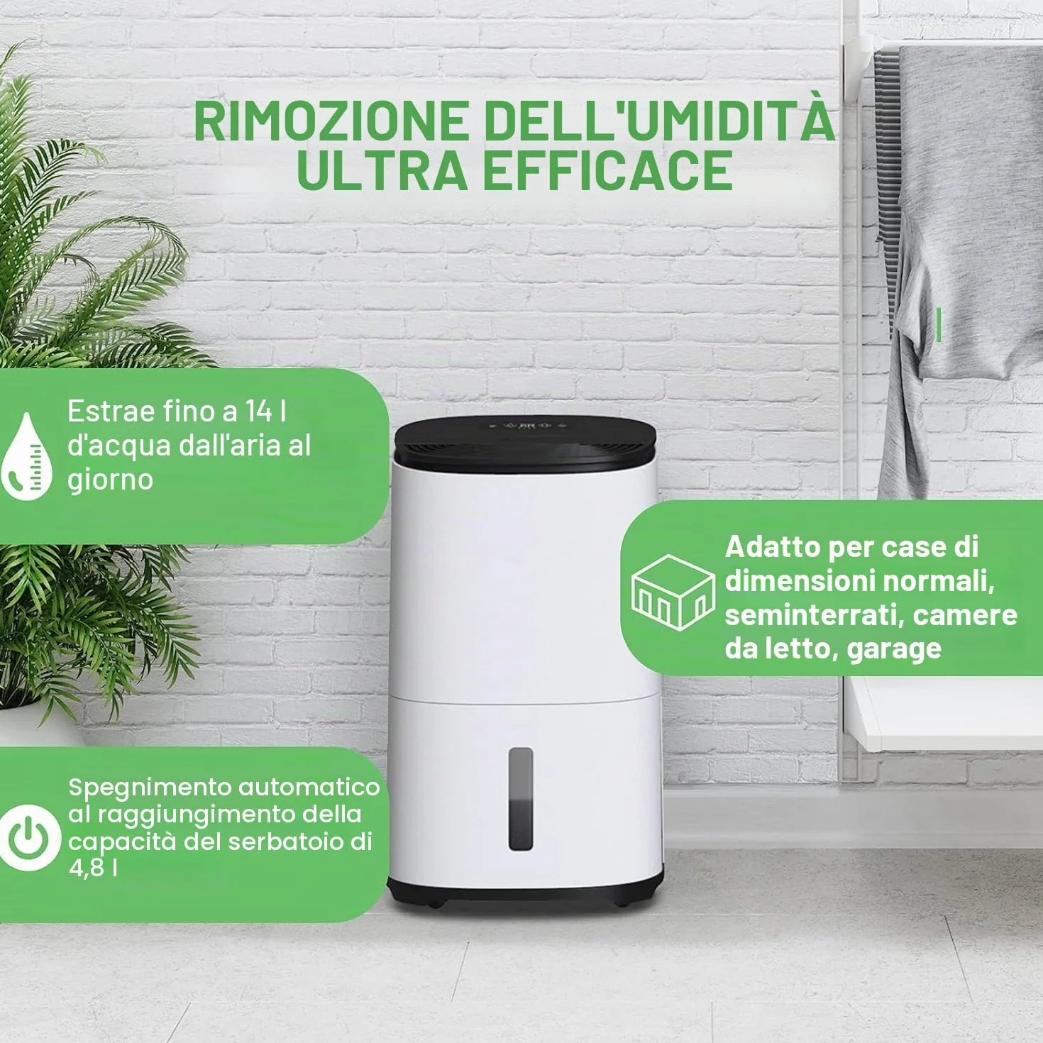 Meaco Dry Arete® One 20L Doppio deumidificatore e purificatore d'aria HEPA per la casa