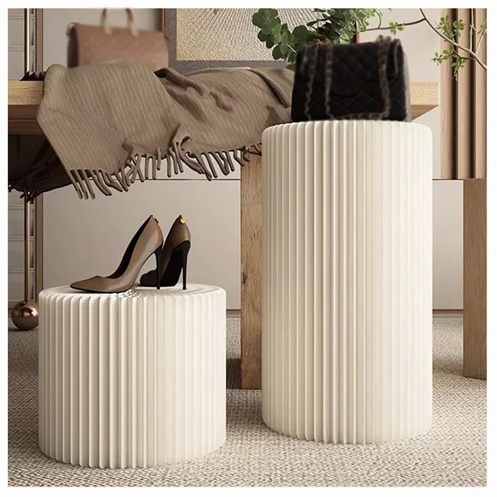 Zfmnoyev 1 Piedistallo Espositivo Pieghevole in Cartone, Colonna Espositiva Cilindrica, Supporto per Scarpe, Borse, Fiori O Torte, Perfetto per Matrimoni(30x48 cm)