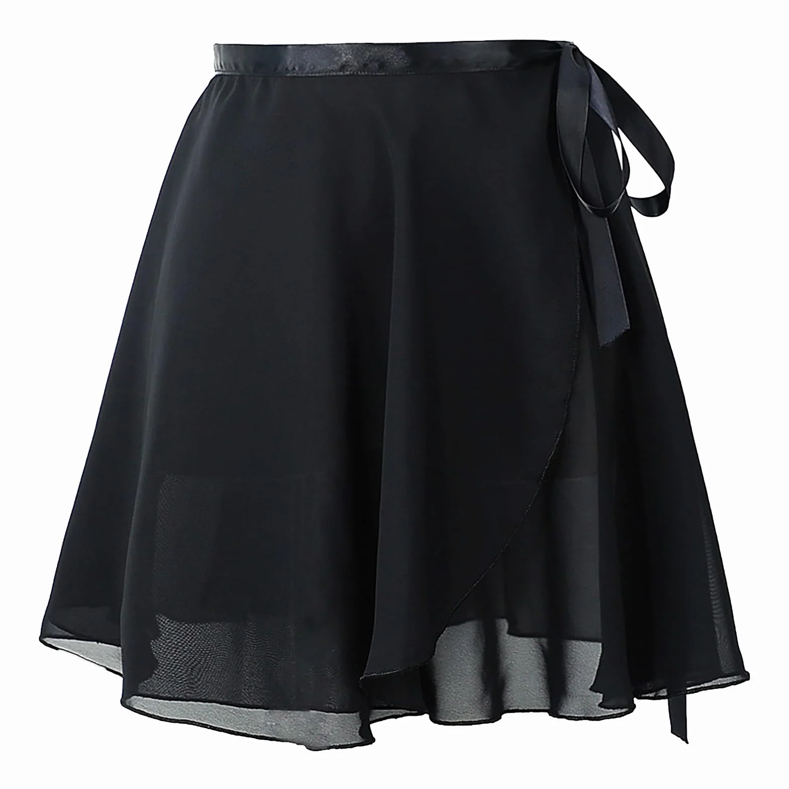 Baisdan Gonnellino Danza Classica per Donna, Ragazze e Bambine, Gonna da Ballo Avvolgente in Chiffon con Lacci Regolabili in Vita