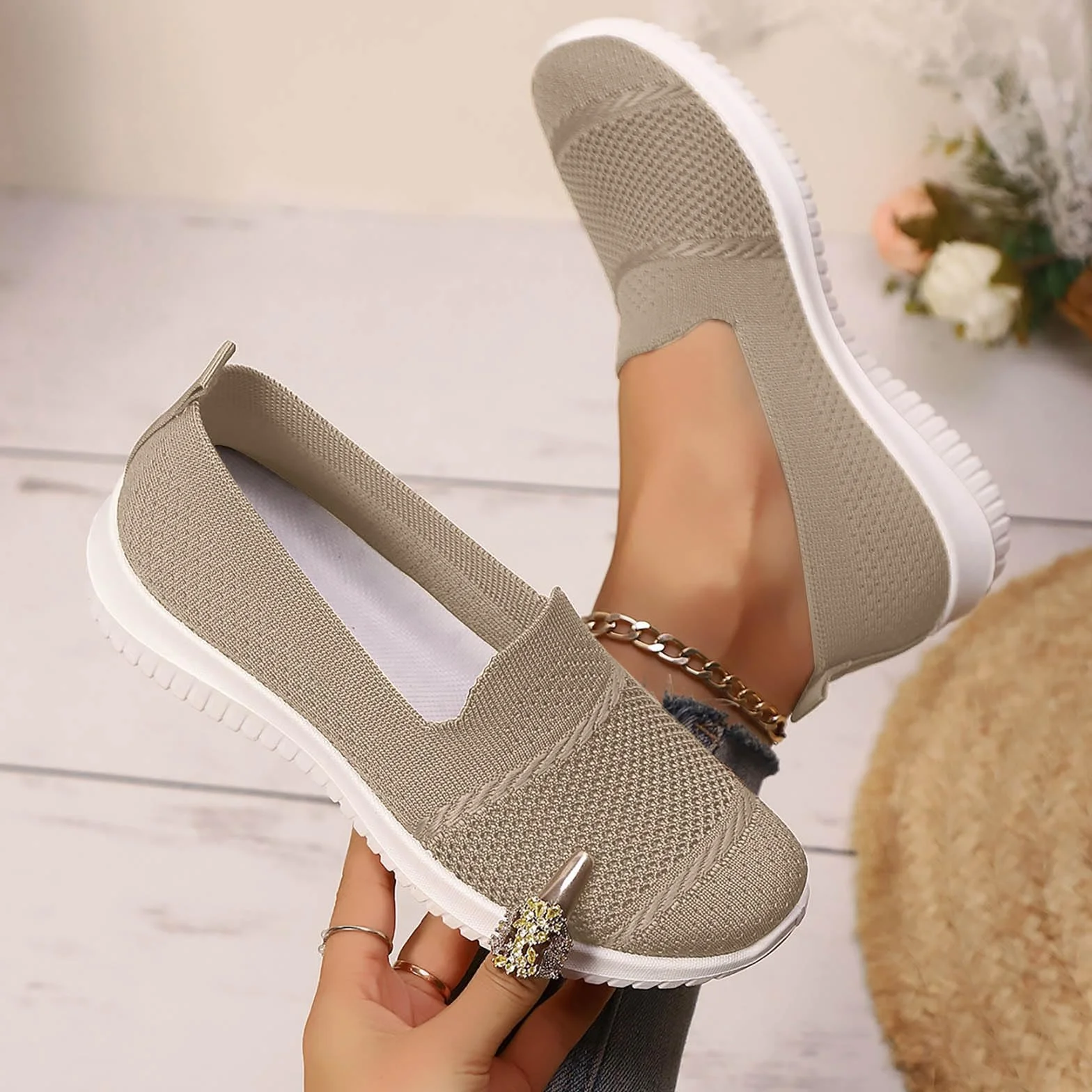 Ballerine da donna traspiranti in rete scarpe estive leggere