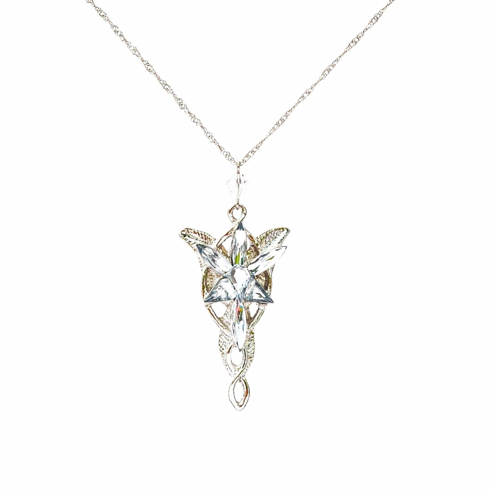 Ciondolo Stella del Vespro Signore degli Anelli Argento Gadget Auto Specchietto Idea Regalo